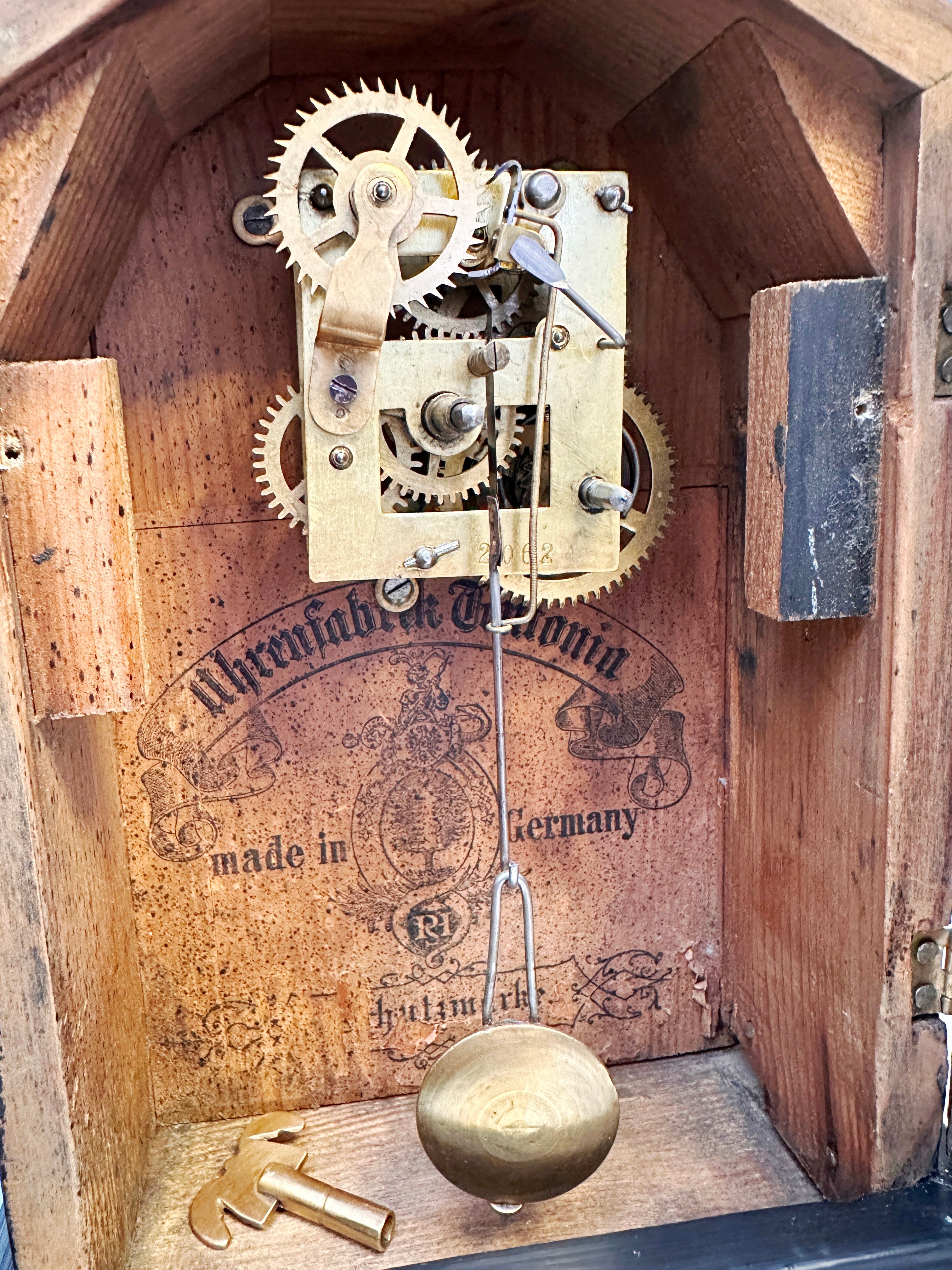 Antique German Gothic Petite Pendulum Mantel Clock | Adelaide Clocks