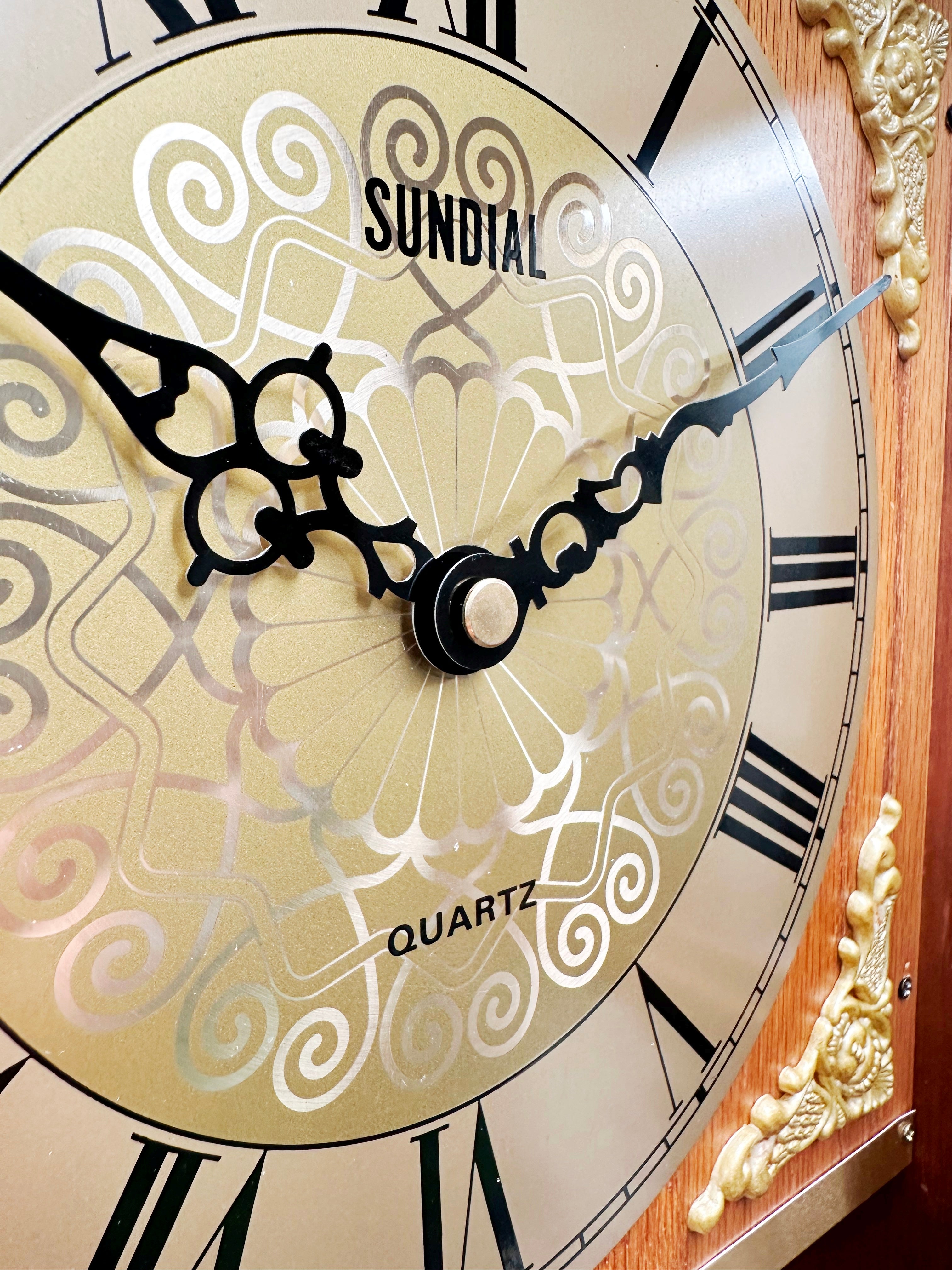 Vintage Sundial Pendulum Quartz Wall Clock | Adelaide Clocks