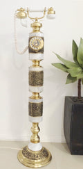 Vintage Marble and Brass Pedestal Rotary Telephone Stand | Adelaide Clocks 