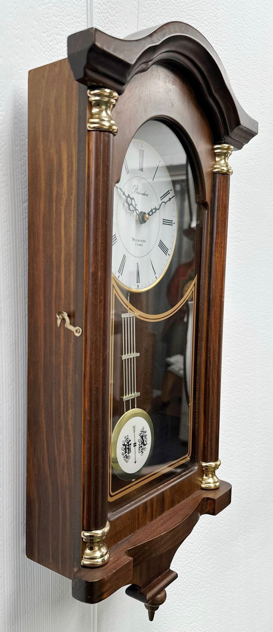 Vintage Belvedere Westminster Chime Quartz Wall Clock | Adelaide Clocks