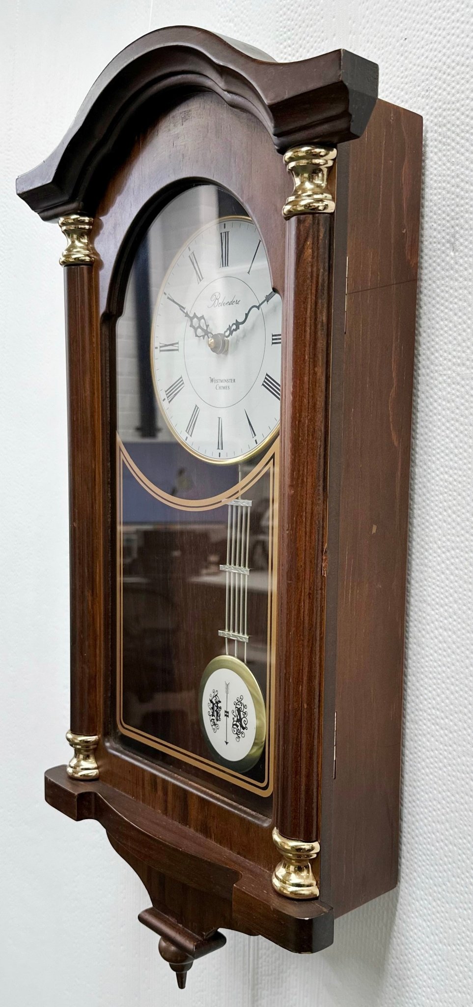 Vintage Belvedere Westminster Chime Quartz Wall Clock | Adelaide Clocks