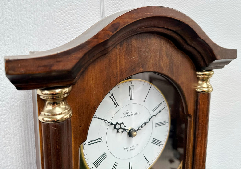 Vintage Belvedere Westminster Chime Quartz Wall Clock | Adelaide Clocks