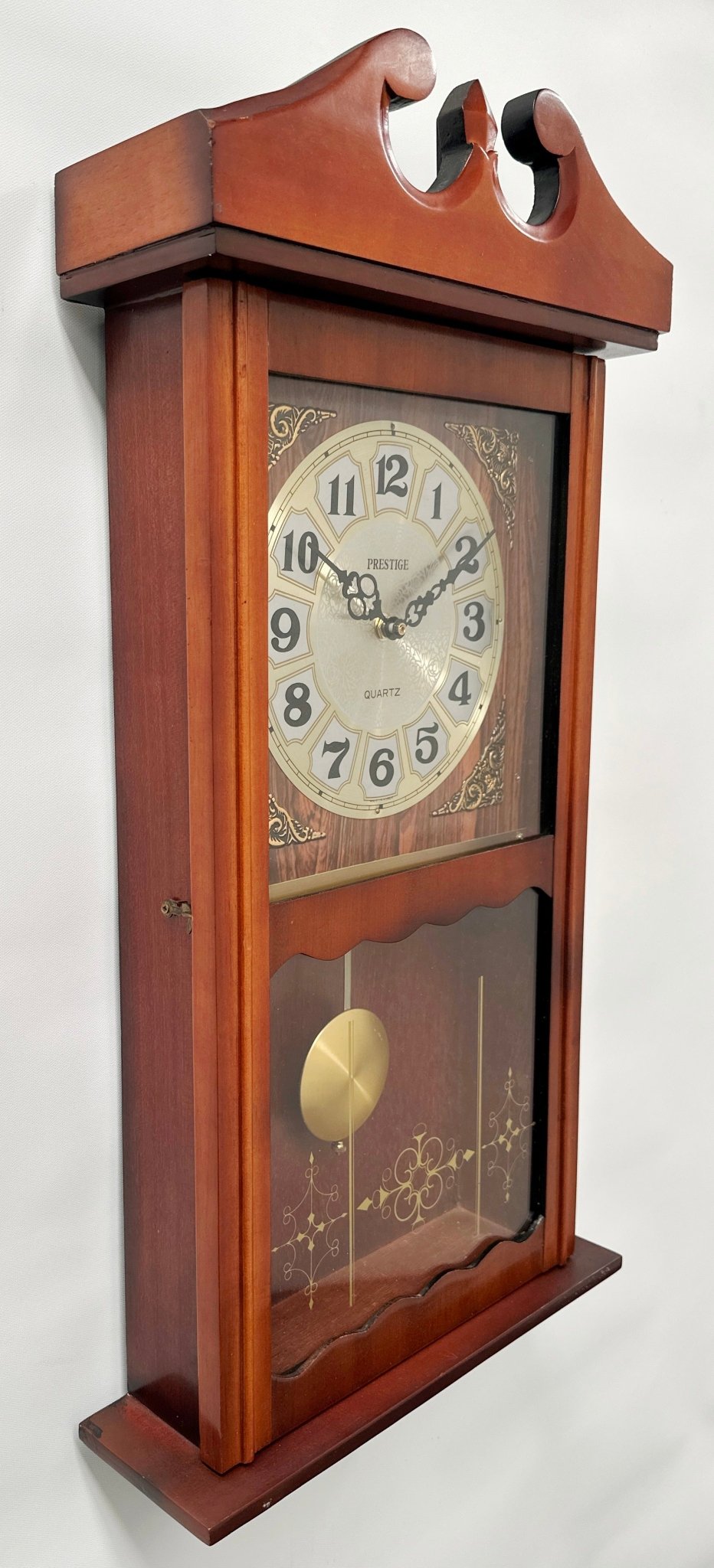 Vintage Prestige Westminster Battery Pendulum Wall Clock |  Adelaide Clocks
