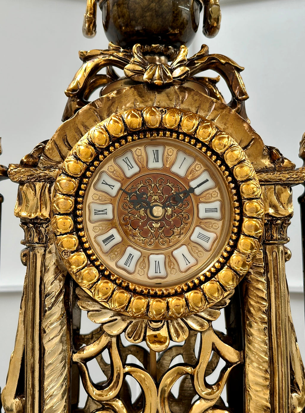 Vintage Figural Battery Pendulum Mantel Clock | Adelaide Clocks