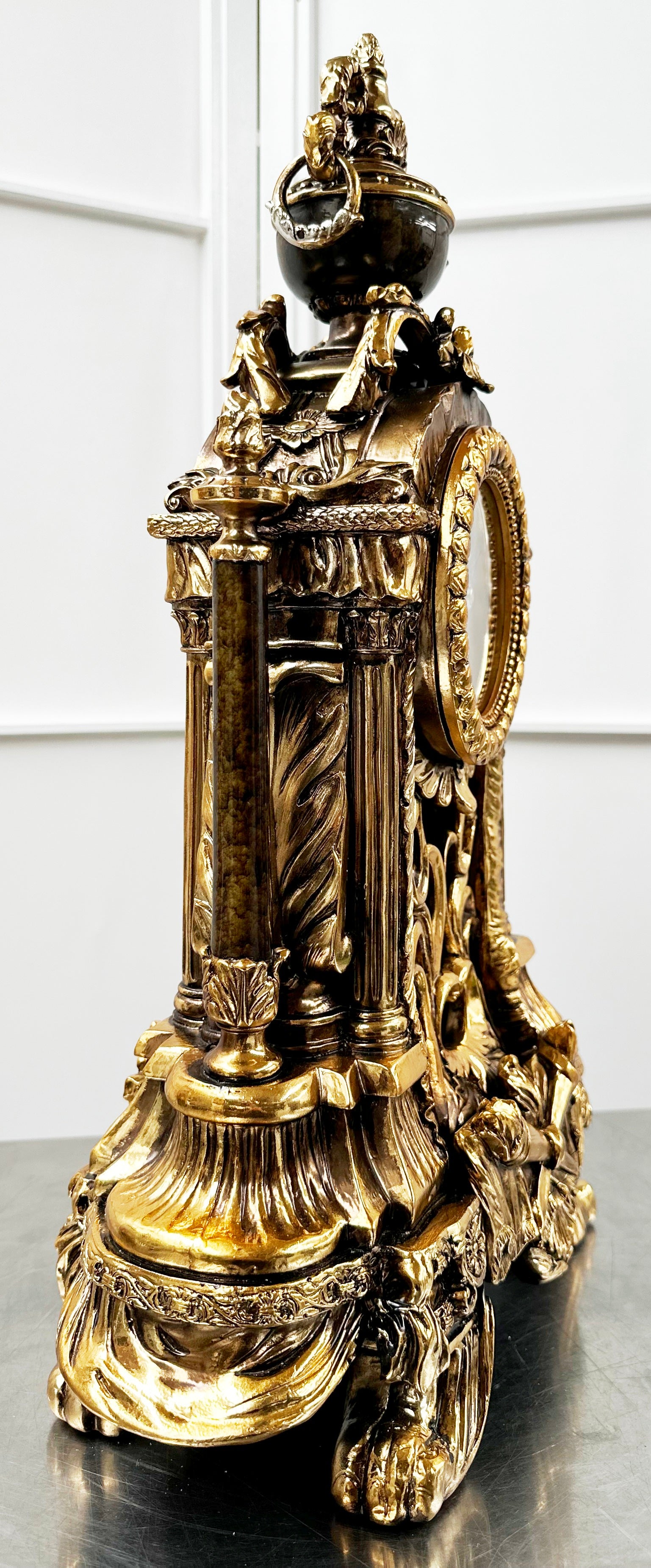 Vintage Figural Battery Pendulum Mantel Clock | Adelaide Clocks