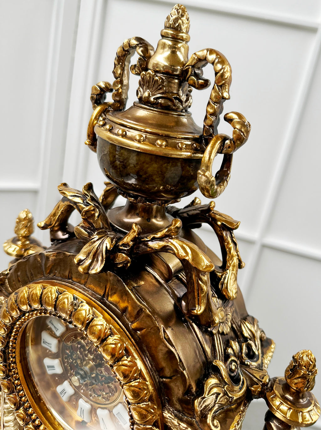 Vintage Figural Battery Pendulum Mantel Clock | Adelaide Clocks