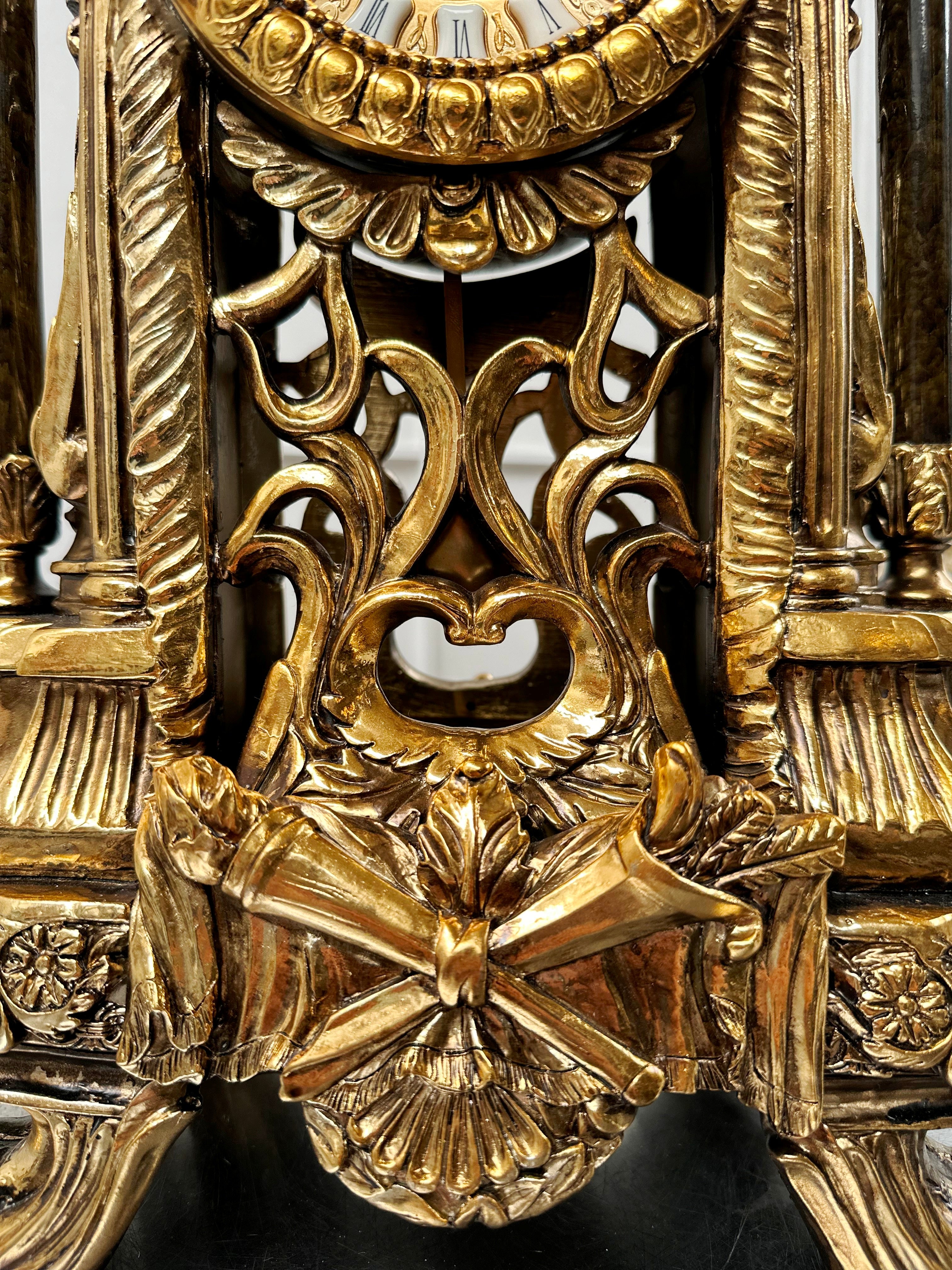 Vintage Figural Battery Pendulum Mantel Clock | Adelaide Clocks