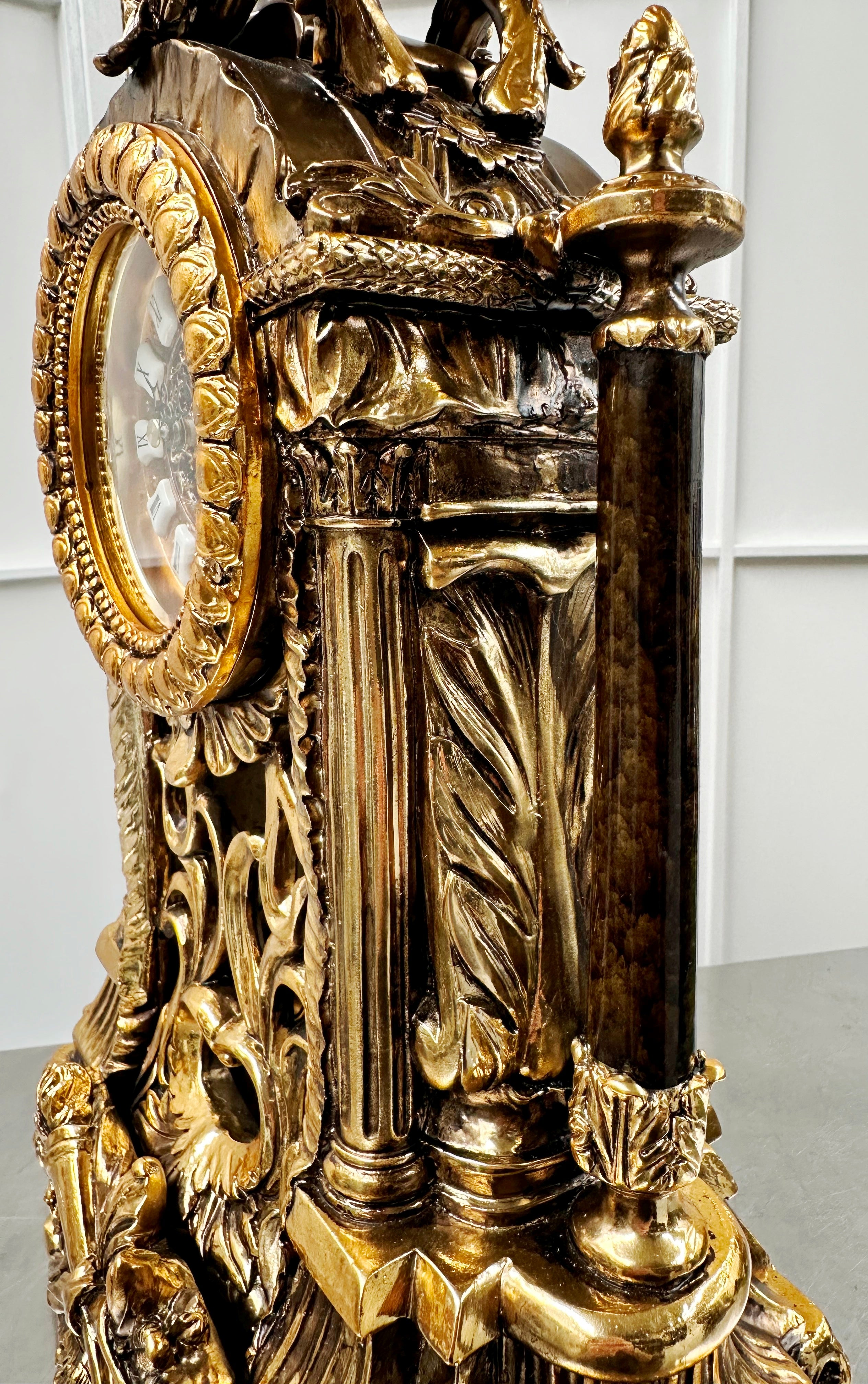 Vintage Figural Battery Pendulum Mantel Clock | Adelaide Clocks