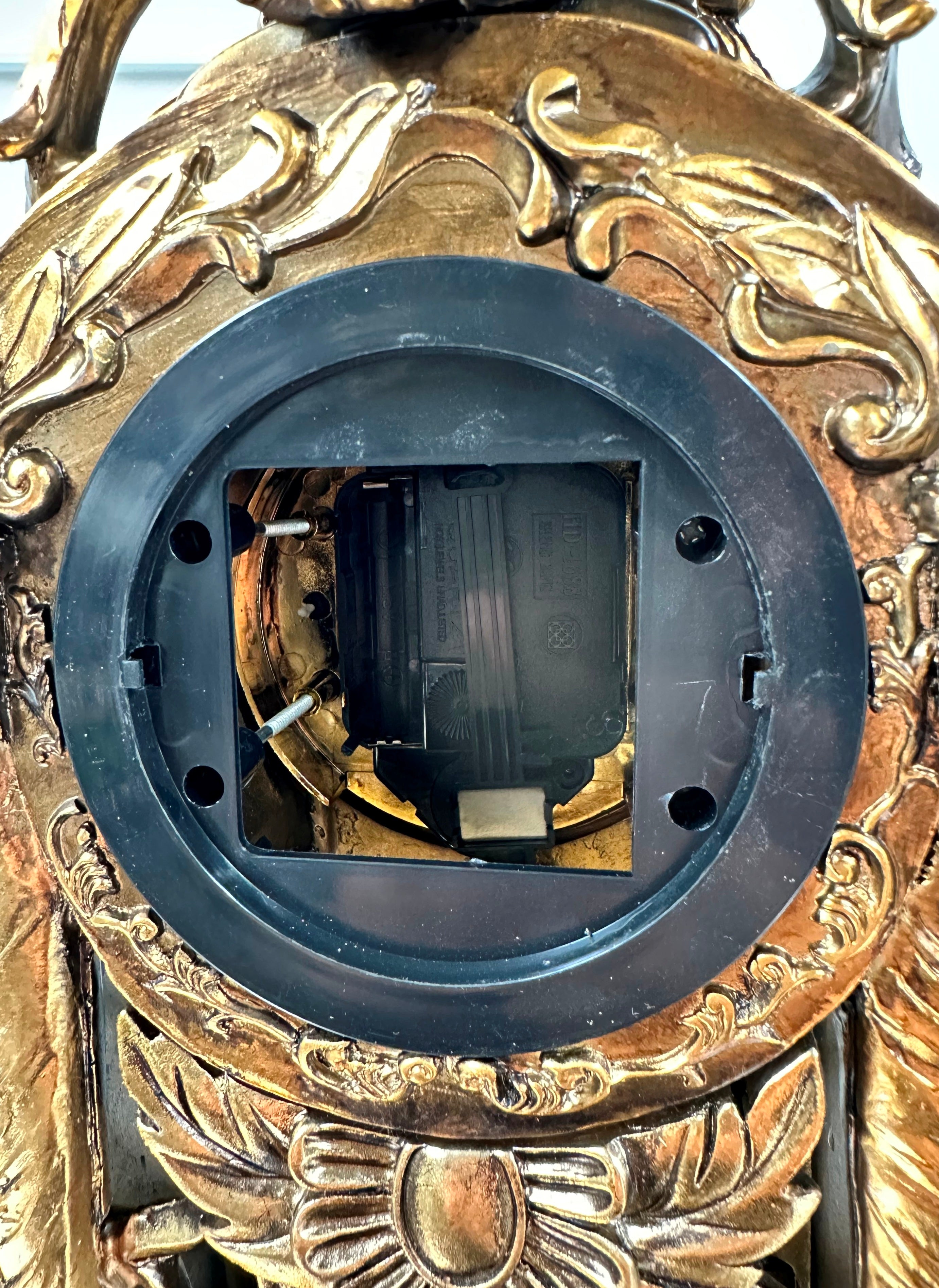 Vintage Figural Battery Pendulum Mantel Clock | Adelaide Clocks