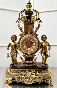 Vintage Figural Cherub Cupid Eagle Battery Mantel Clock | Adelaide Clocks