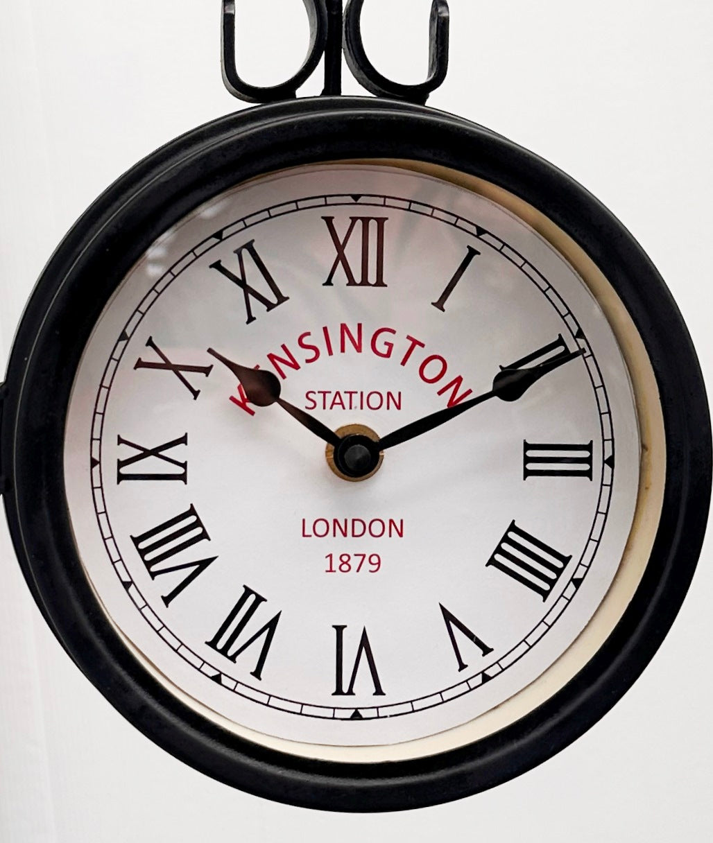 Kensington Station Double-Sided London Wall Clock | Adelaide Clocks