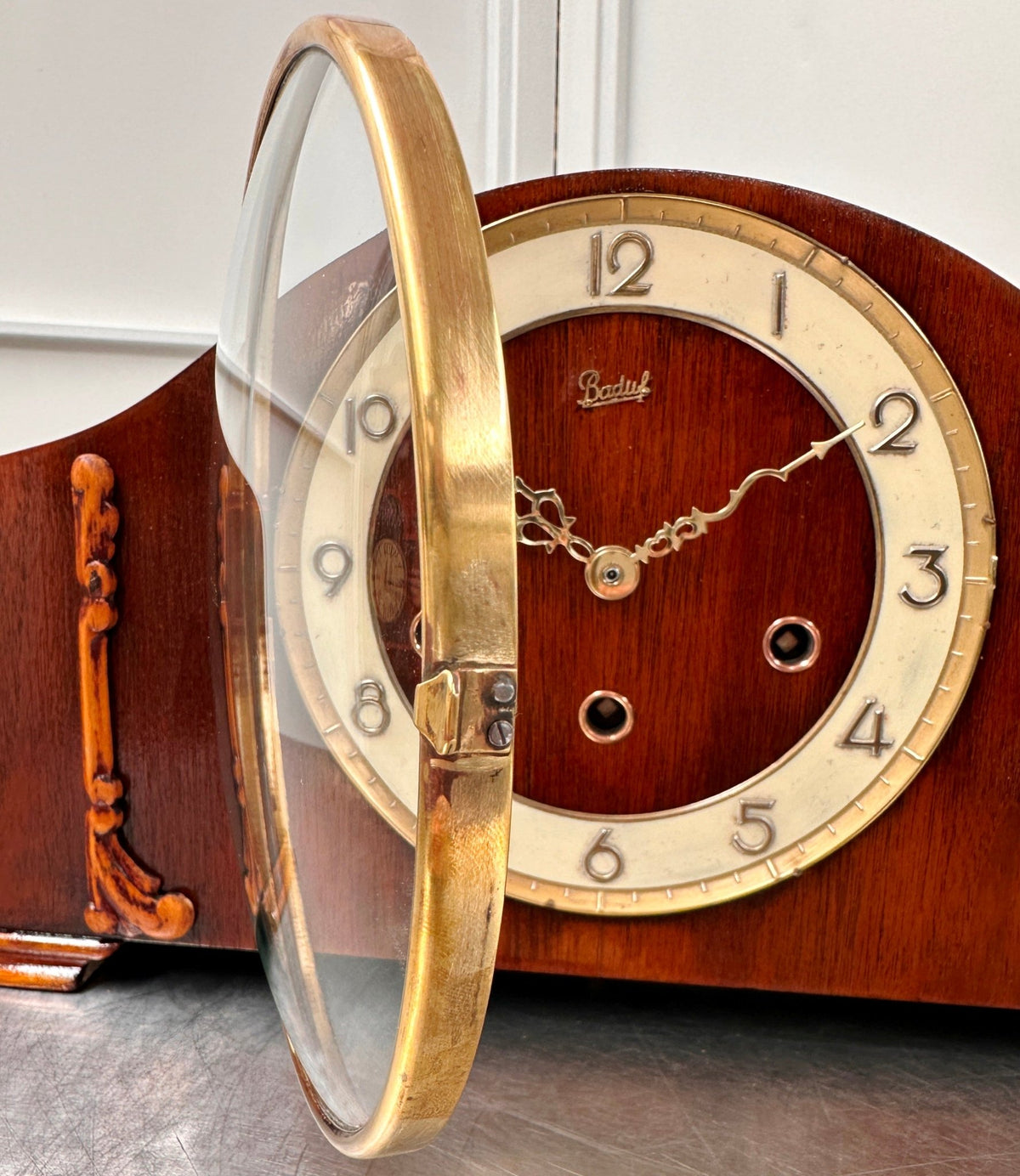 Vintage German Baduf Quartz Mantel Clock | Adelaide Clocks