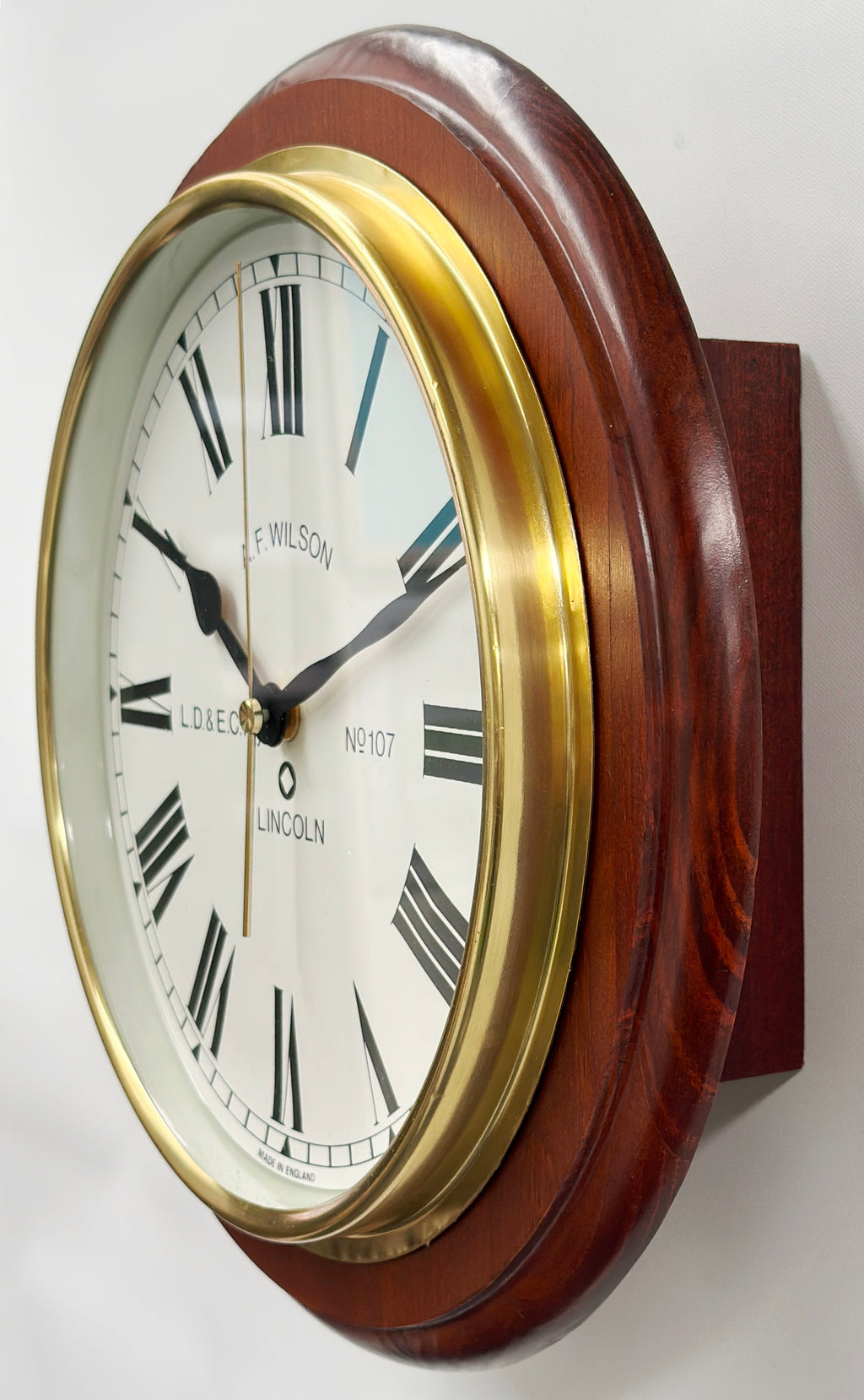 Vintage Lincoln England Station Battery Wall Clock | Adelaide Clocks