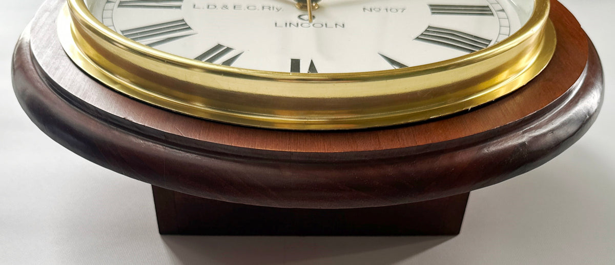 Vintage Lincoln England Station Battery Wall Clock | Adelaide Clocks