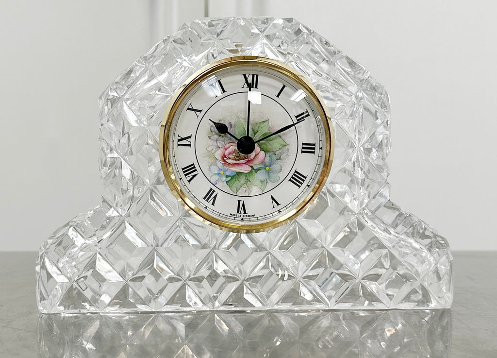 Vintage German Crystal Desk Mantel Clock | Adelaide Clocks