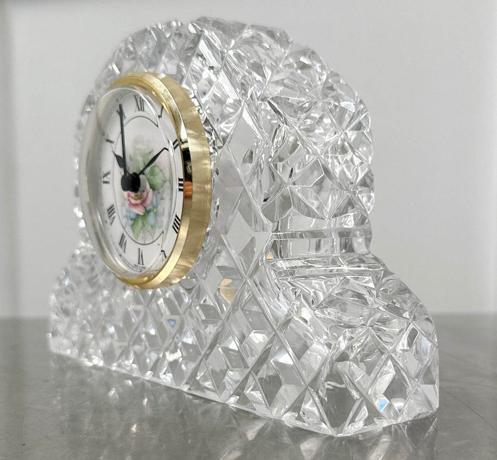 Vintage German Crystal Desk Mantel Clock | Adelaide Clocks