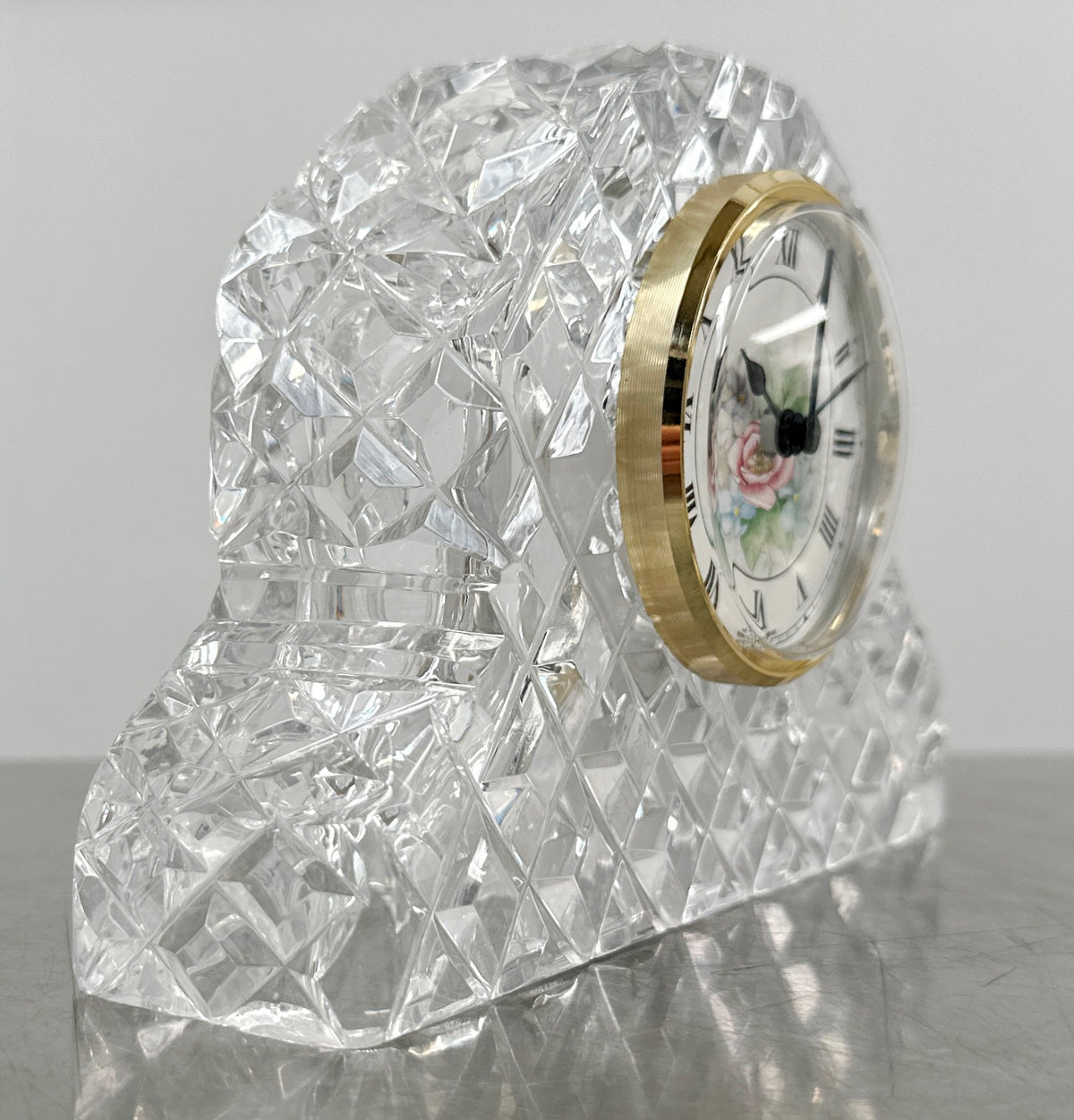 Vintage German Crystal Desk Mantel Clock | Adelaide Clocks