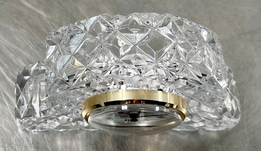 Vintage German Crystal Desk Mantel Clock | Adelaide Clocks