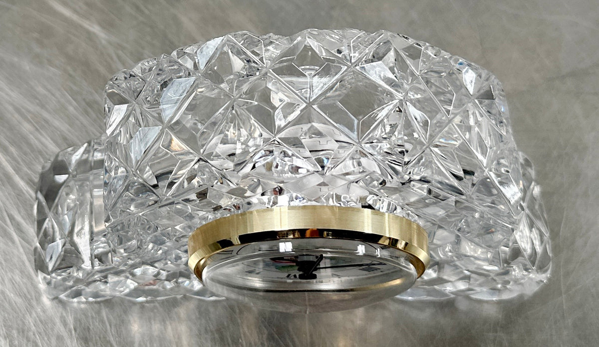 Vintage German Crystal Desk Mantel Clock | Adelaide Clocks