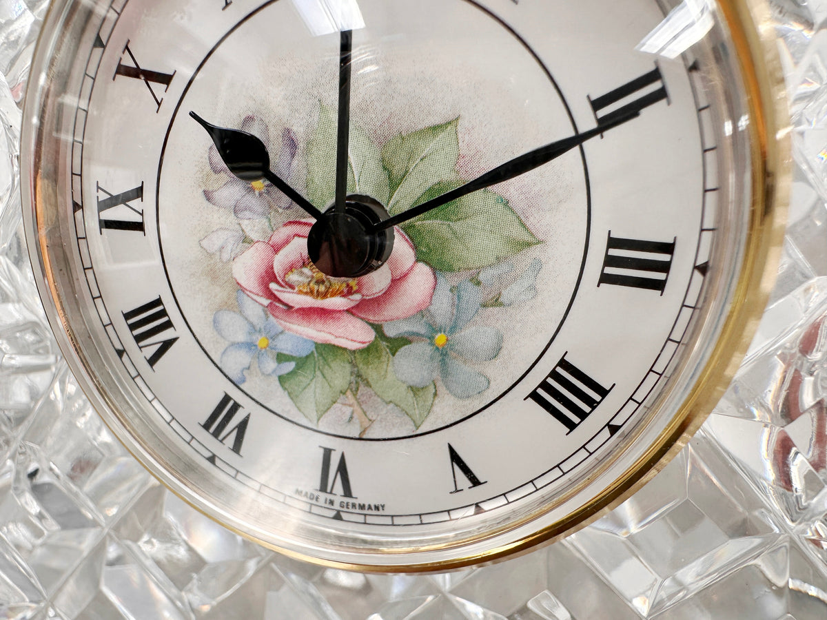 Vintage German Crystal Desk Mantel Clock | Adelaide Clocks