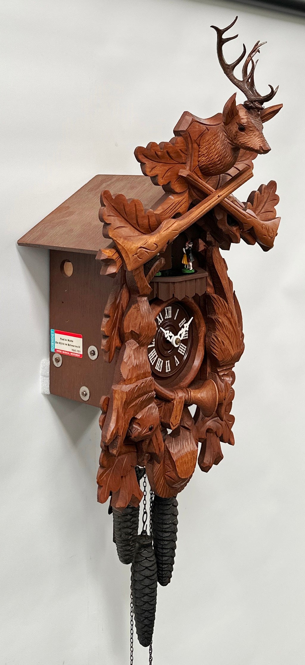 Vintage Black Forest Hunters Musical Bird Chime Cuckoo Wall Clock | Adelaide Clocks