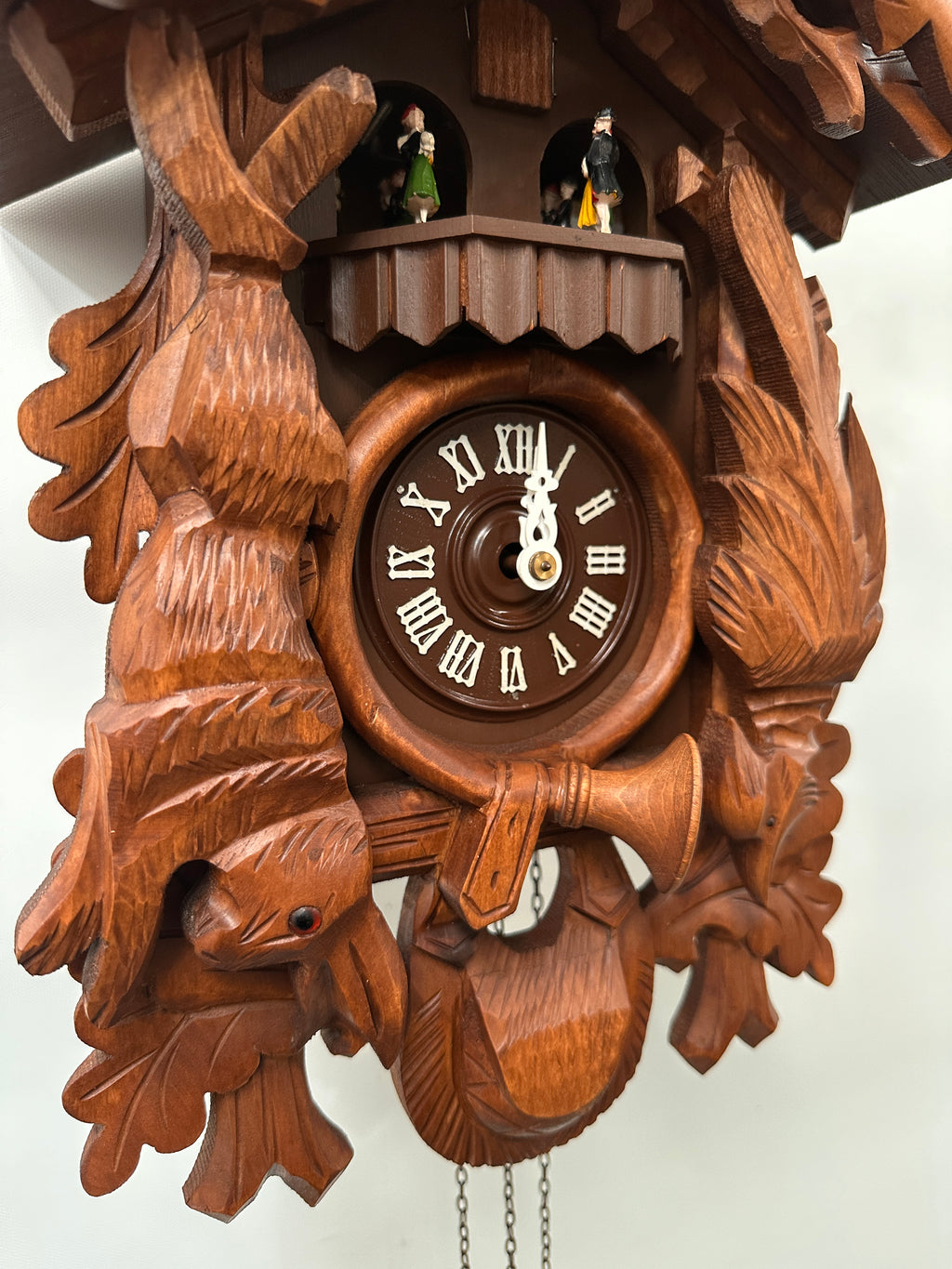 Vintage Black Forest Hunters Musical Bird Chime Cuckoo Wall Clock | Adelaide Clocks