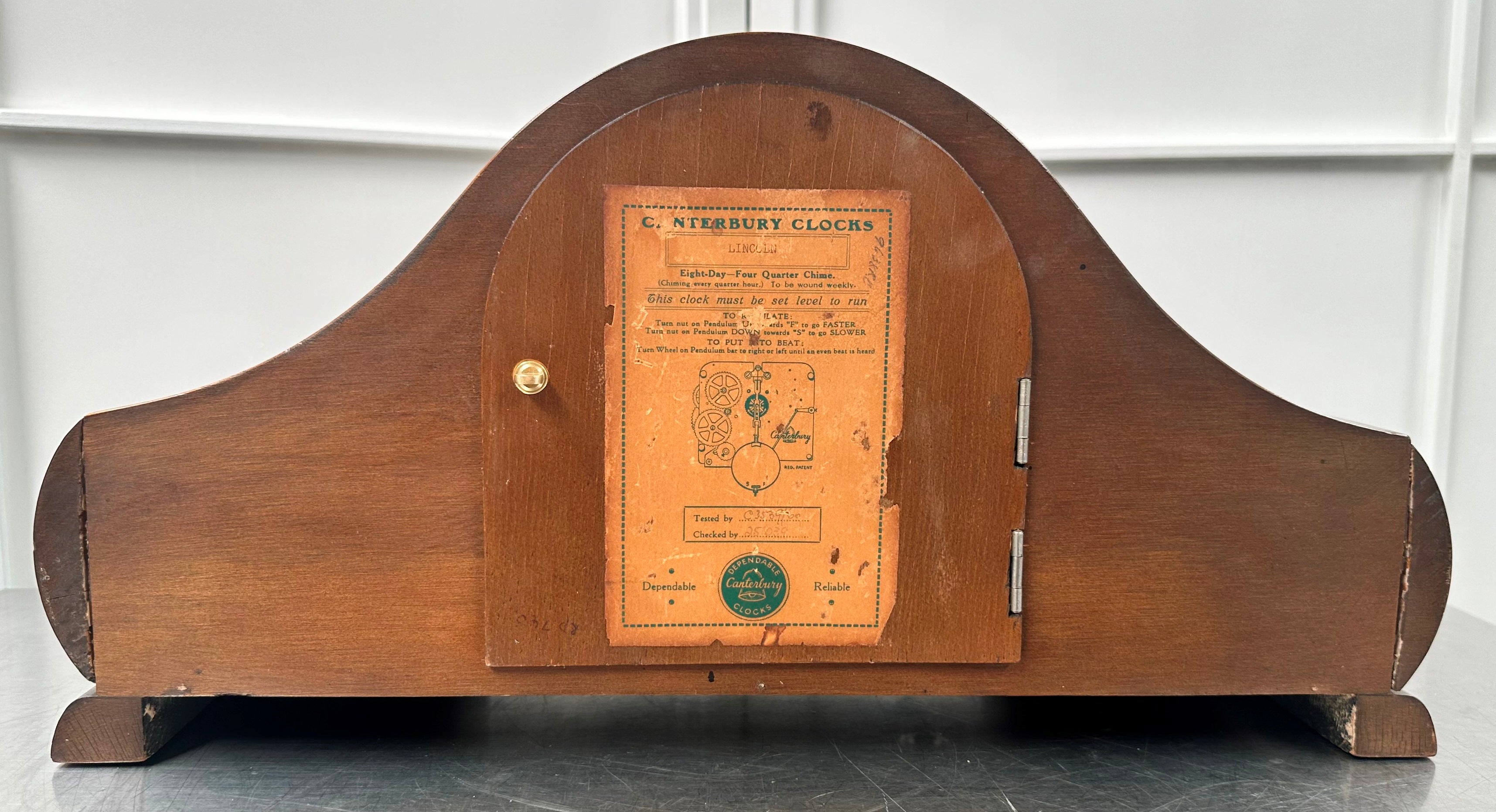 Vintage Canterbury Lincoln WESTMINSTER Chime Mantel Clock | Adelaide Clocks