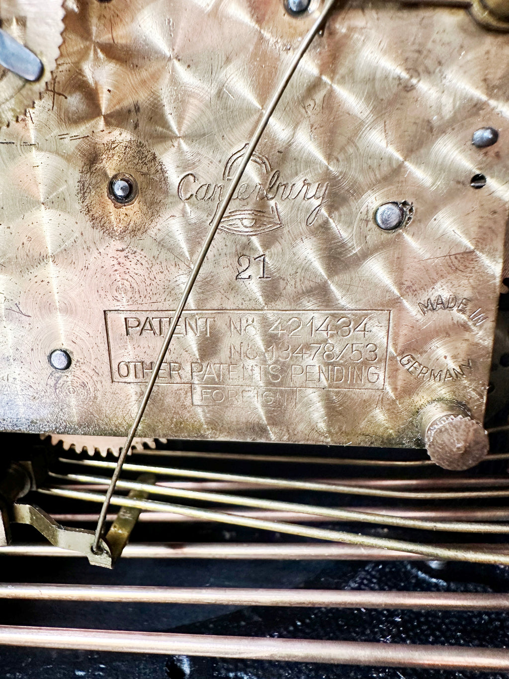 Vintage Canterbury Lincoln WESTMINSTER Chime Mantel Clock | Adelaide Clocks