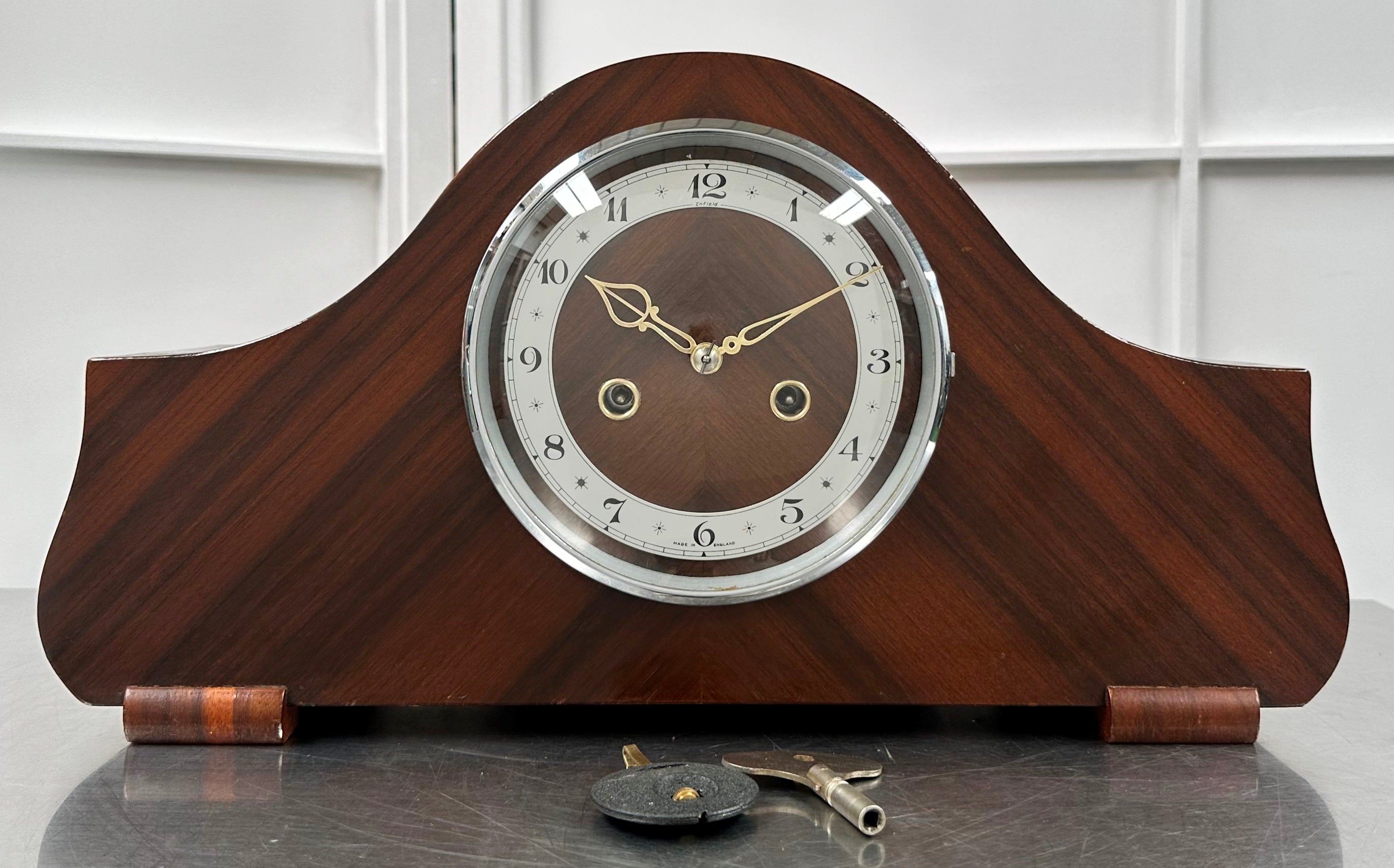 Original Vintage Enfield Hammer Chime Mantel Clock | Adelaide Clocks