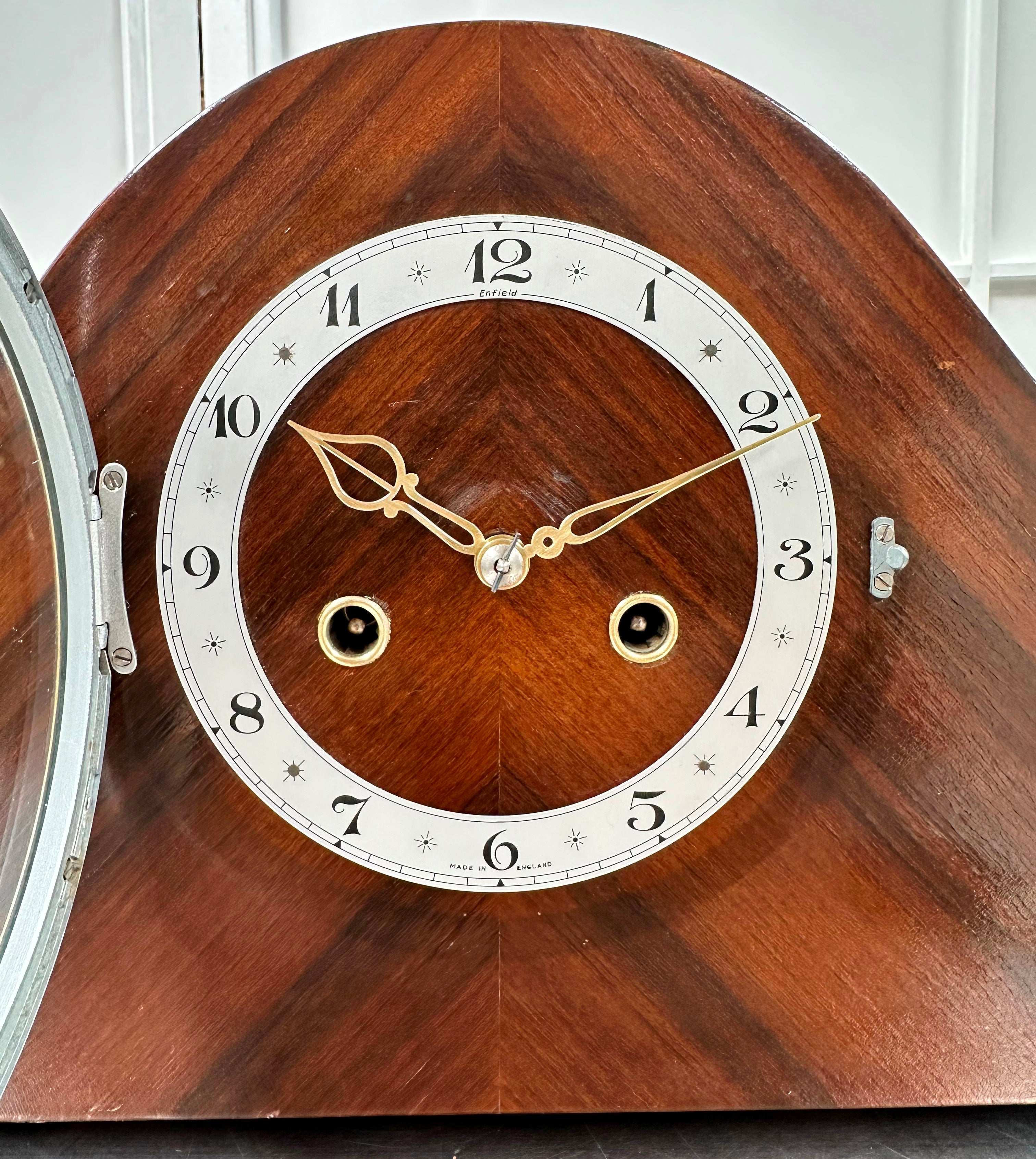 Original Vintage Enfield Hammer Chime Mantel Clock | Adelaide Clocks