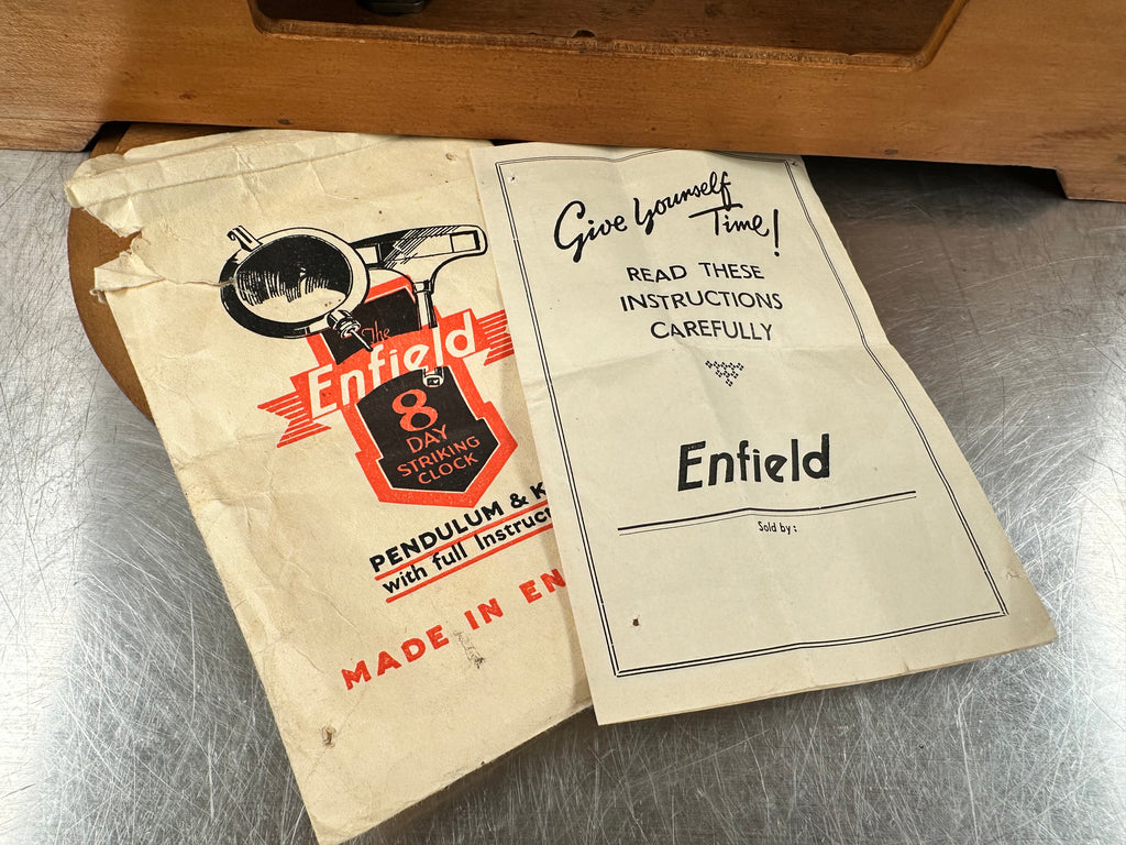 Original Vintage Enfield Hammer Chime Mantel Clock | Adelaide Clocks