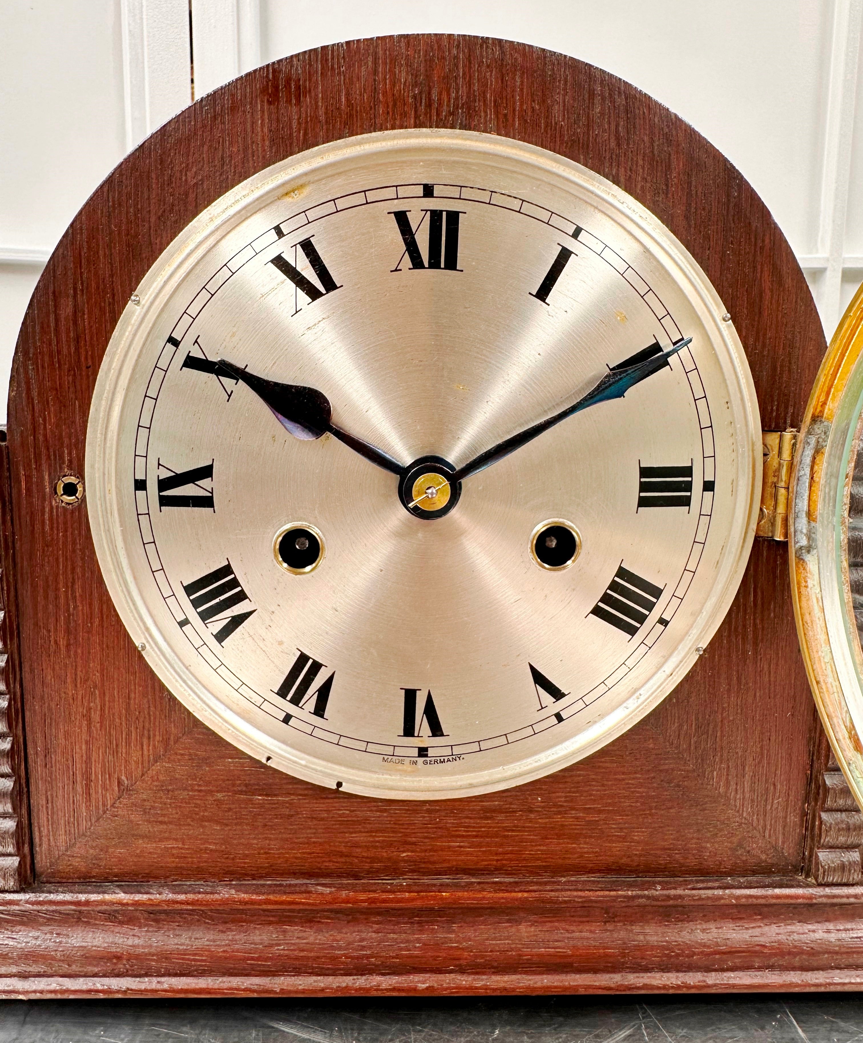 Vintage Gustav Becker Hammer Chime Pendulum Mantel Clock | Adelaide Clocks