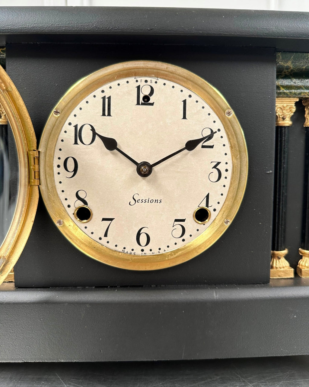 Antique Sessions Hammer on Coil Strike Mantel Clock | Adelaide Clocks