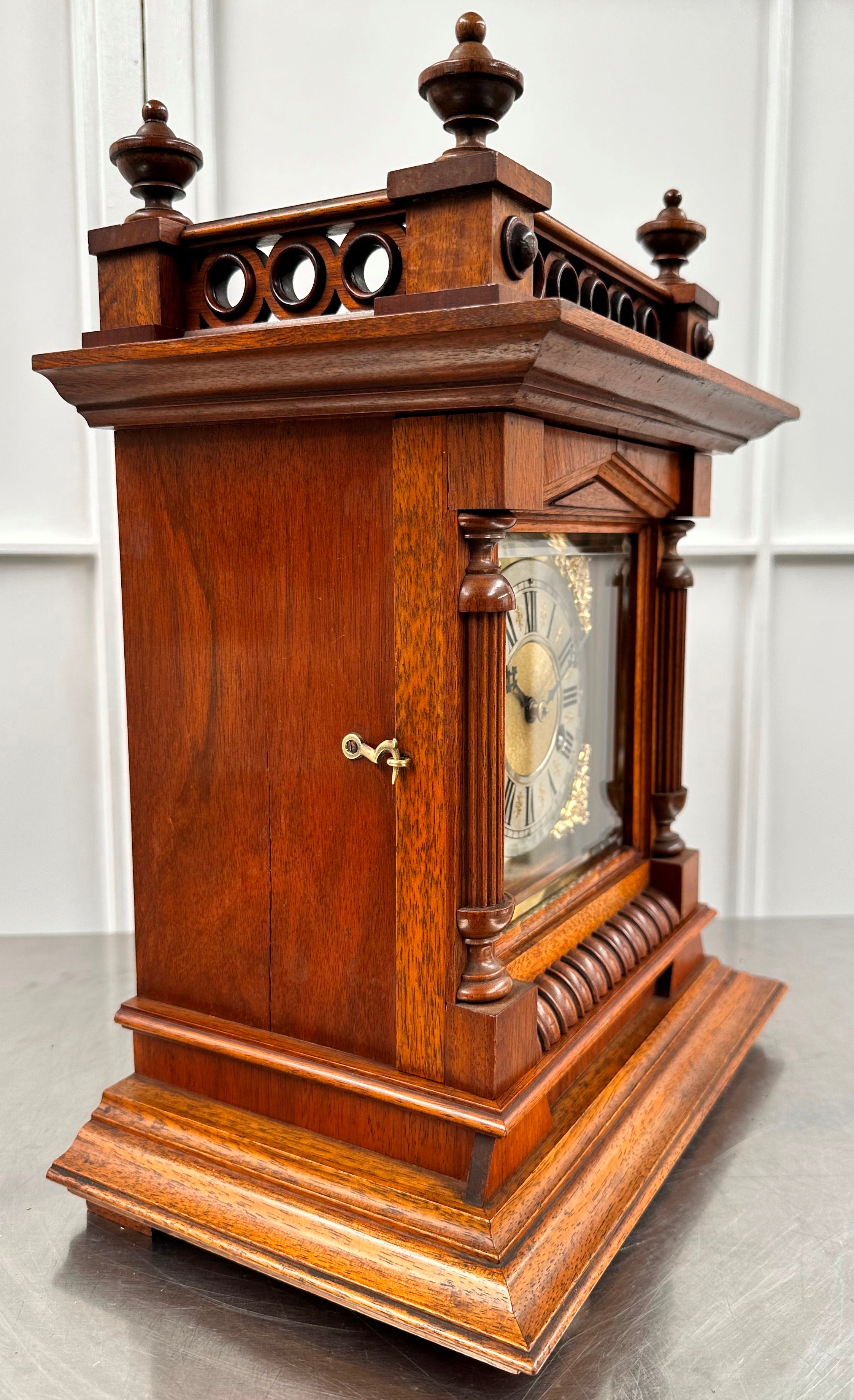 Antique Junghans Hammer on Coil Strike Pendulum Mantel Clock | Adelaide Clocks
