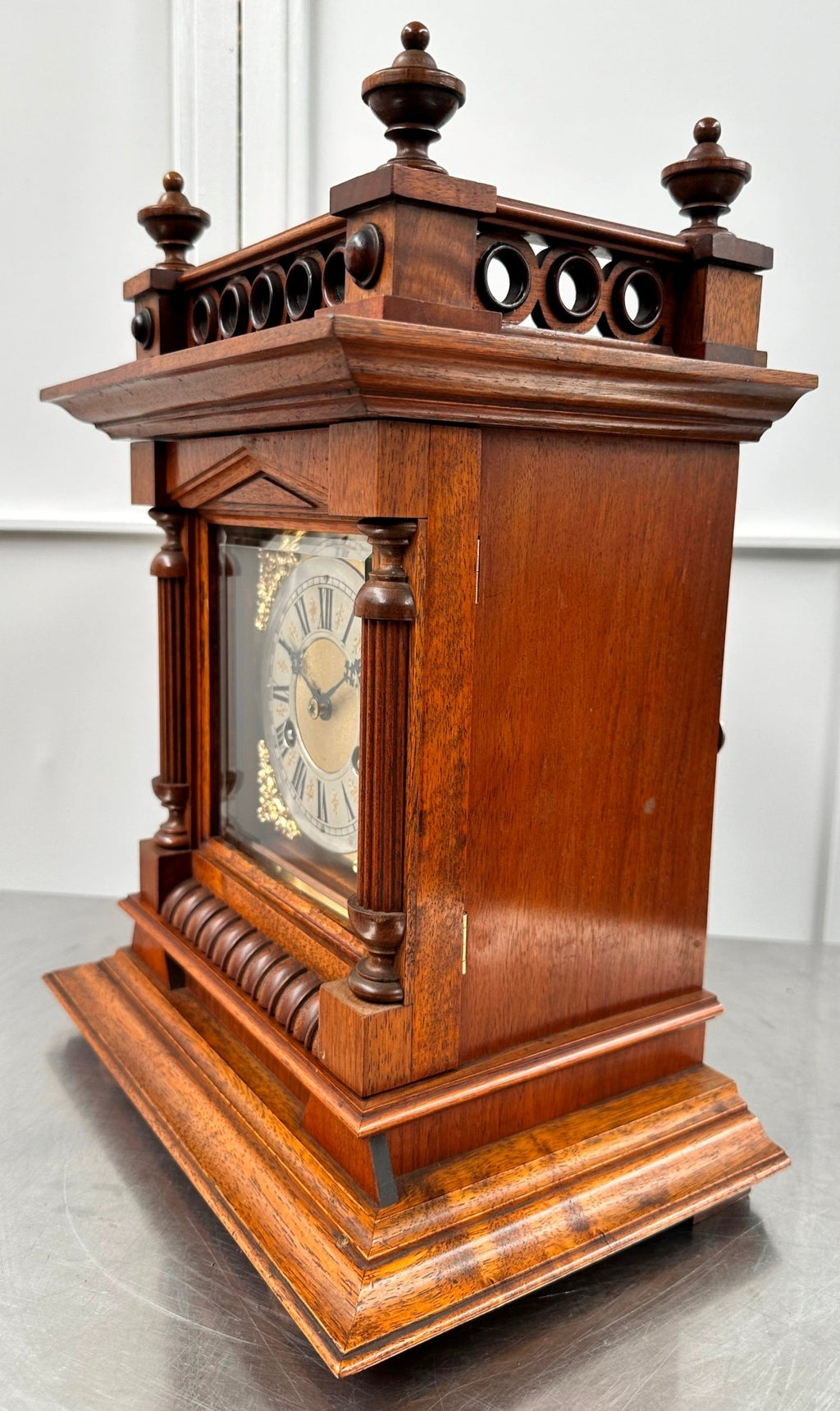 Antique Junghans Hammer on Coil Strike Pendulum Mantel Clock | Adelaide Clocks