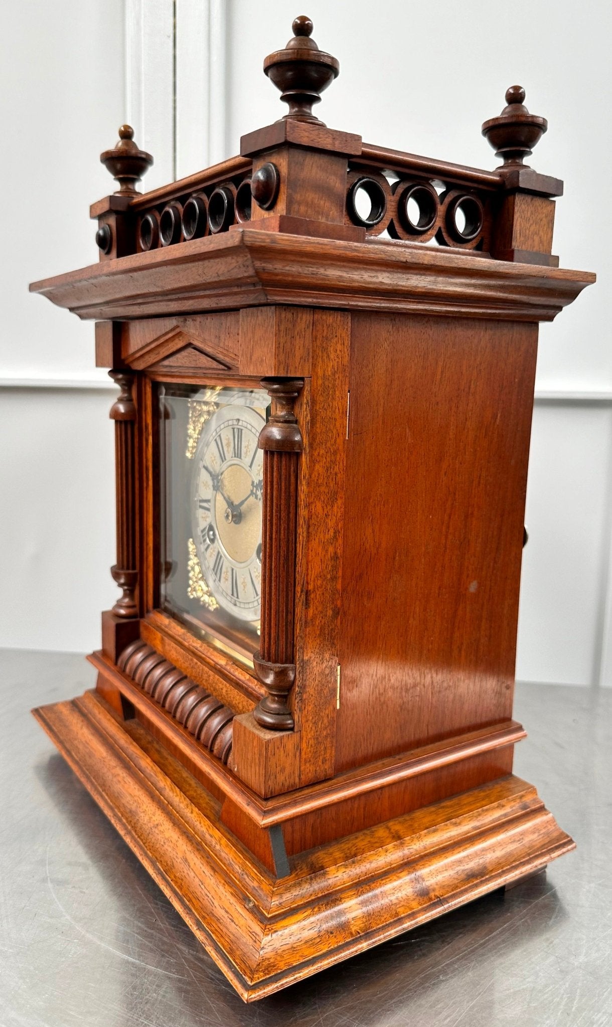 Antique Junghans Hammer on Coil Strike Pendulum Mantel Clock | Adelaide Clocks
