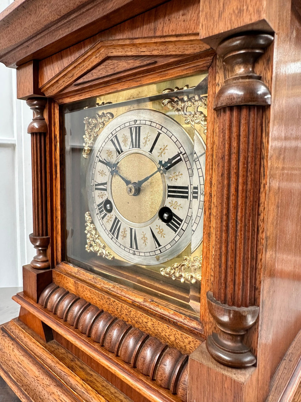 Antique Junghans Hammer on Coil Strike Pendulum Mantel Clock | Adelaide Clocks