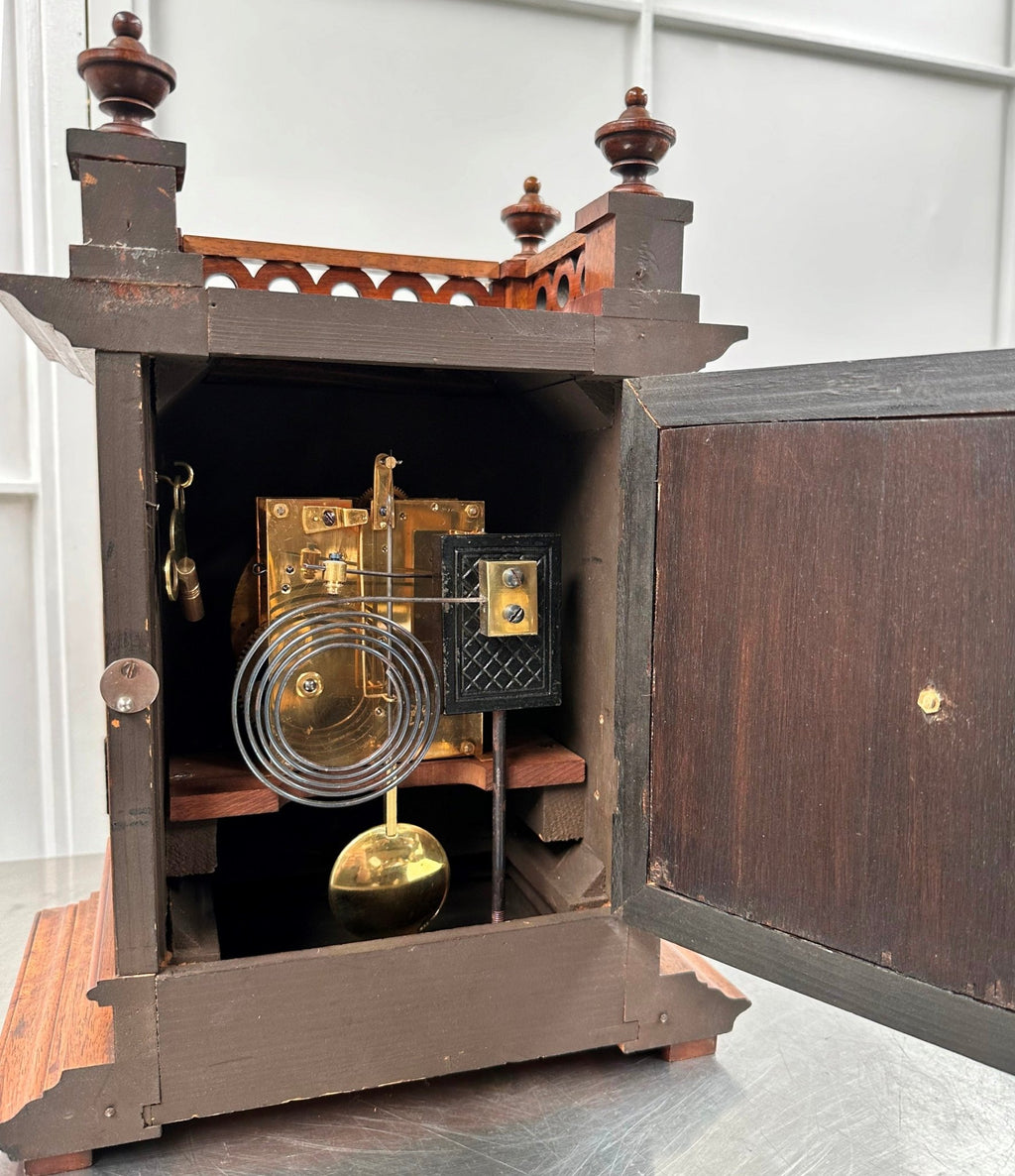 Antique Junghans Hammer on Coil Strike Pendulum Mantel Clock | Adelaide Clocks