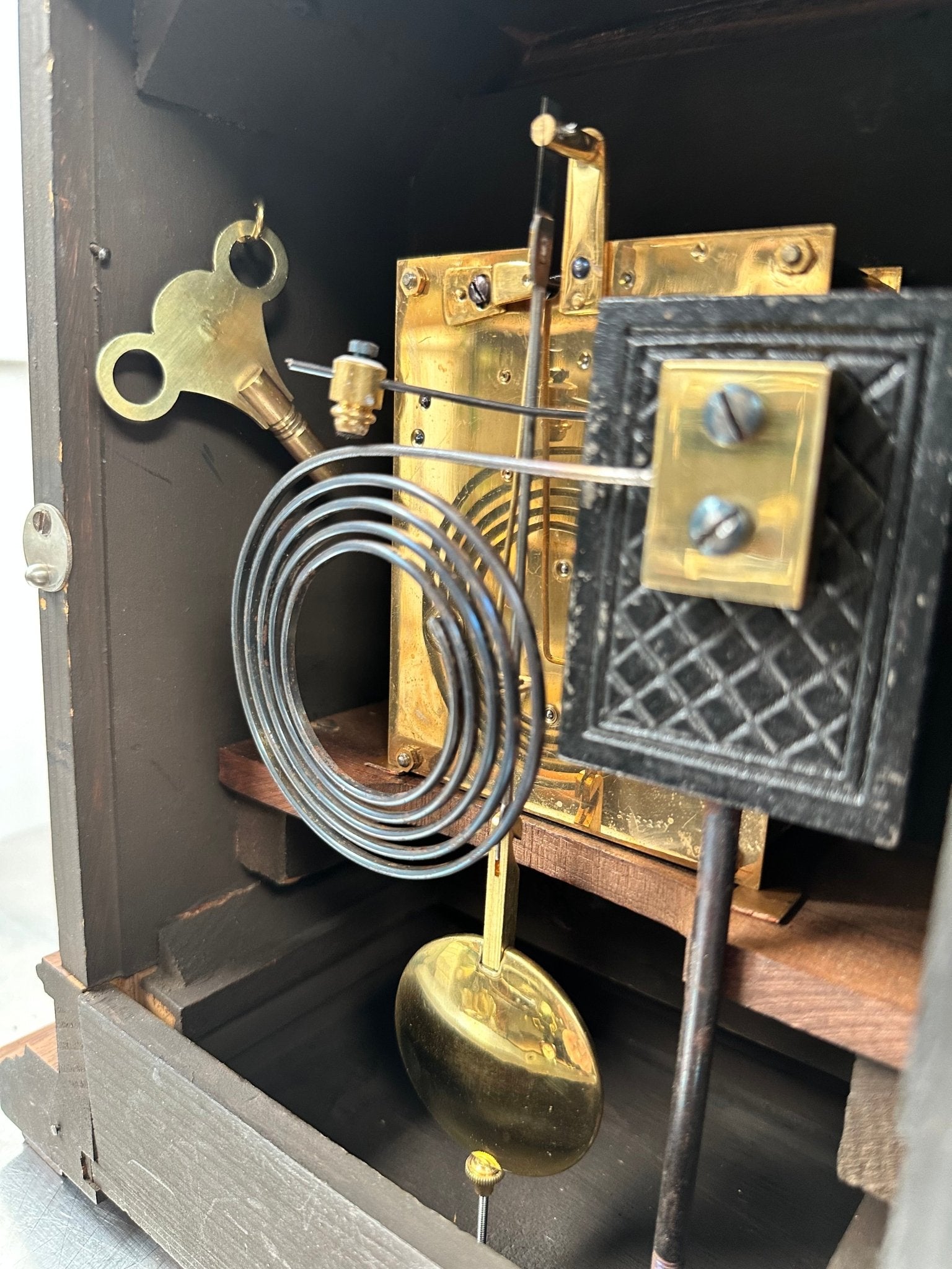 Antique Junghans Hammer on Coil Strike Pendulum Mantel Clock | Adelaide Clocks