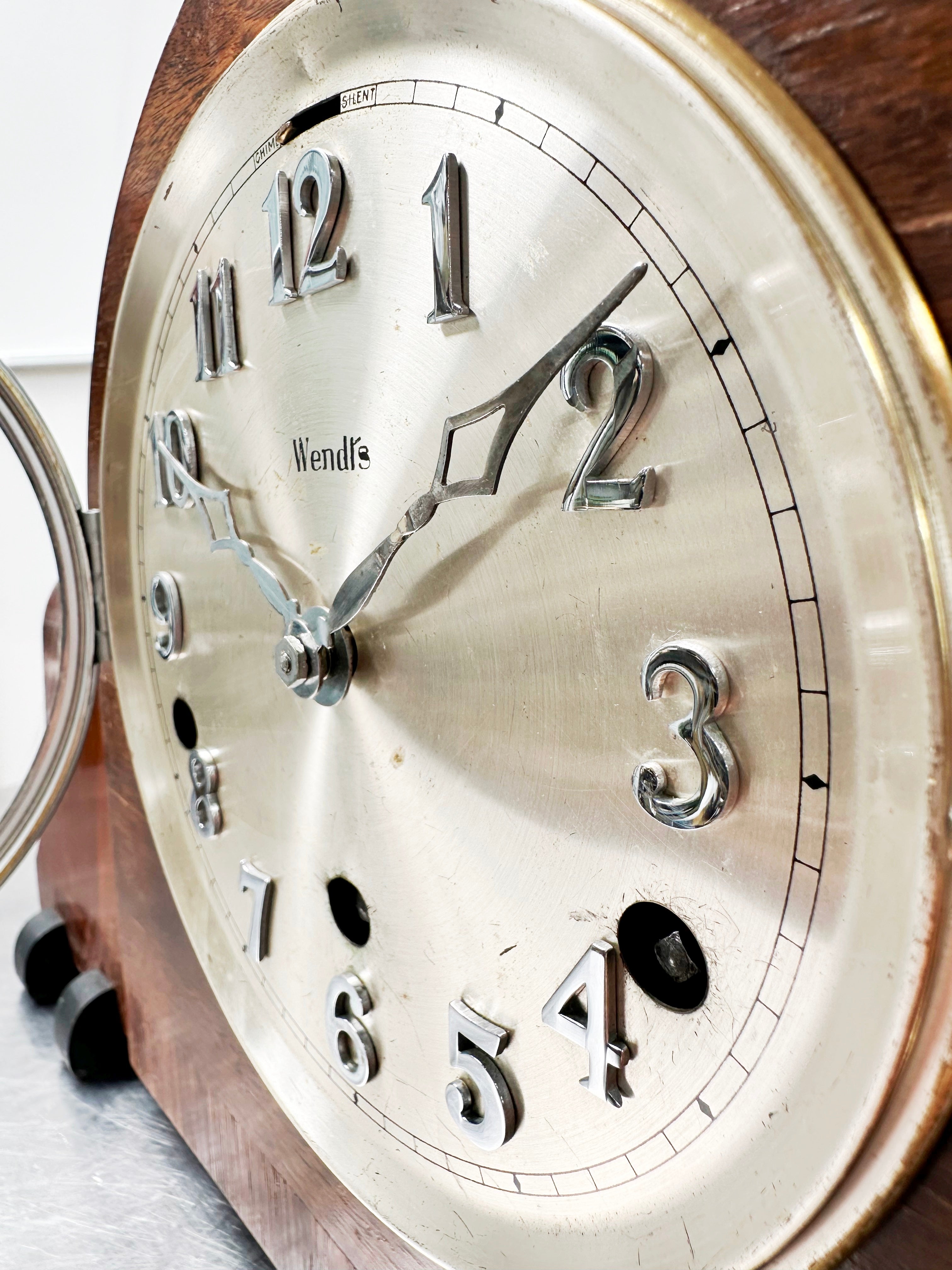 Vintage Art Deco Wendts Westminster Melody Chime Mantel Clock | Adelaide Clocks