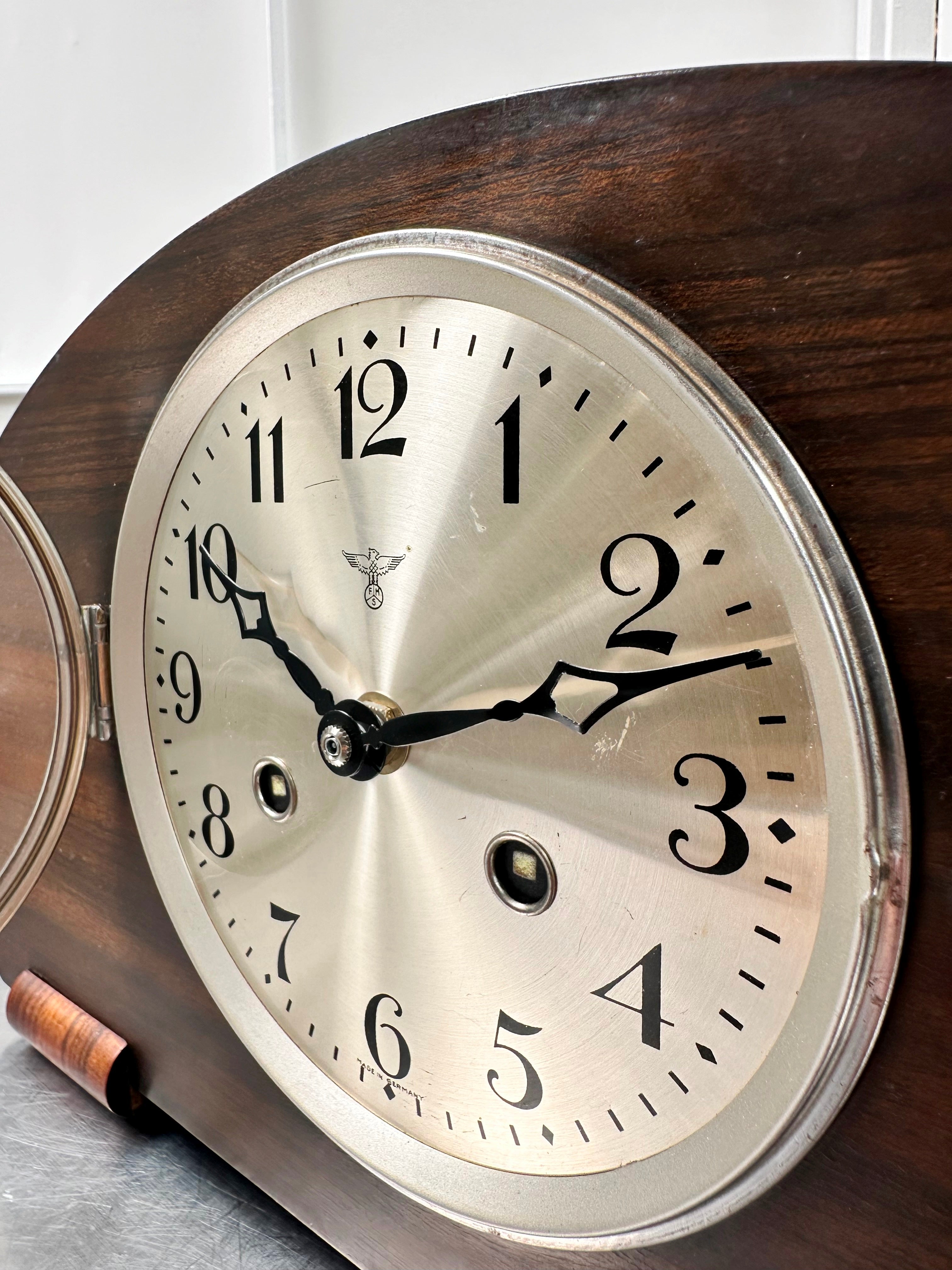 Vintage F.M.S. German Battery Mantel Clock | Adelaide Clocks