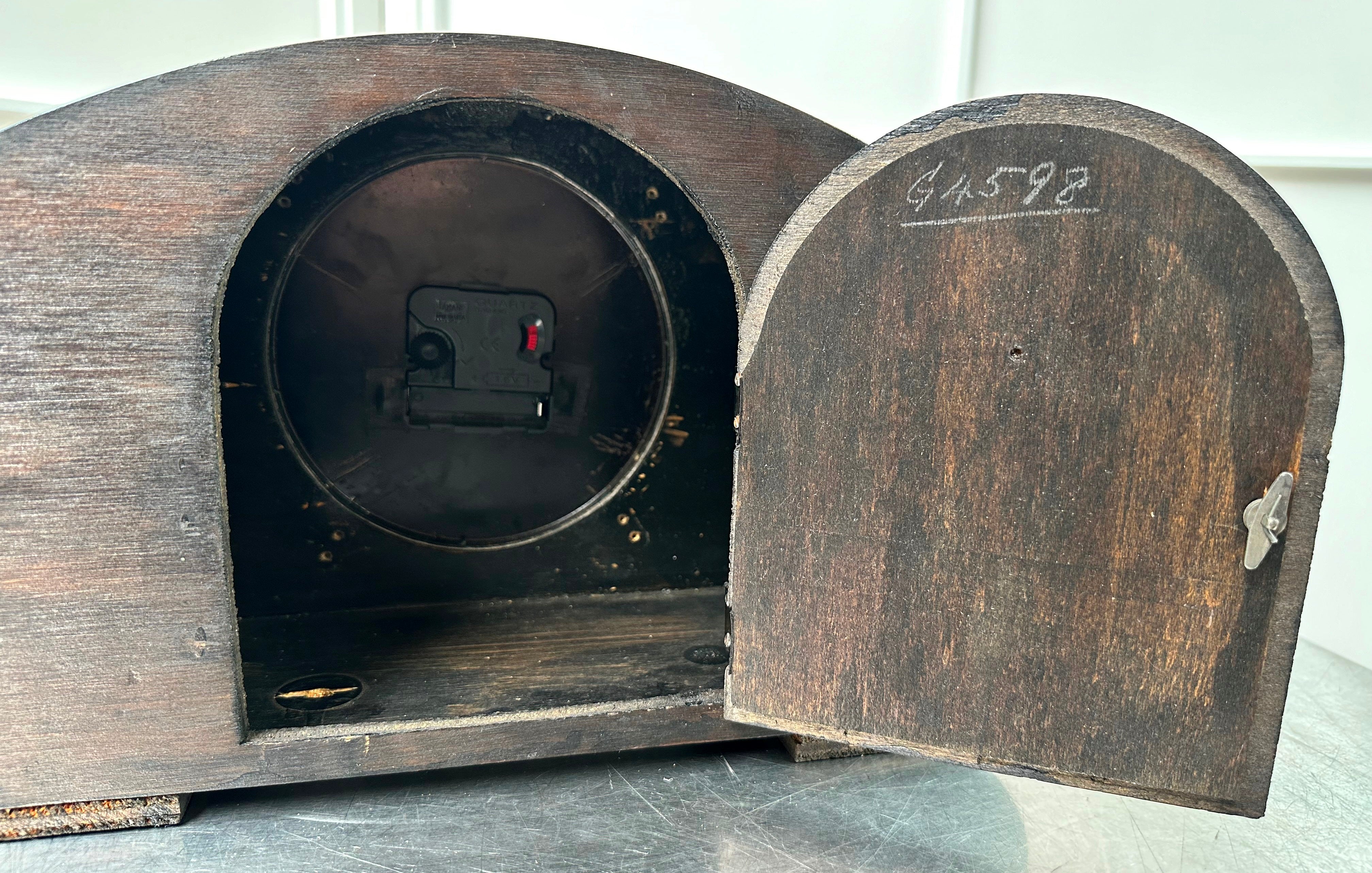 Vintage F.M.S. German Battery Mantel Clock | Adelaide Clocks