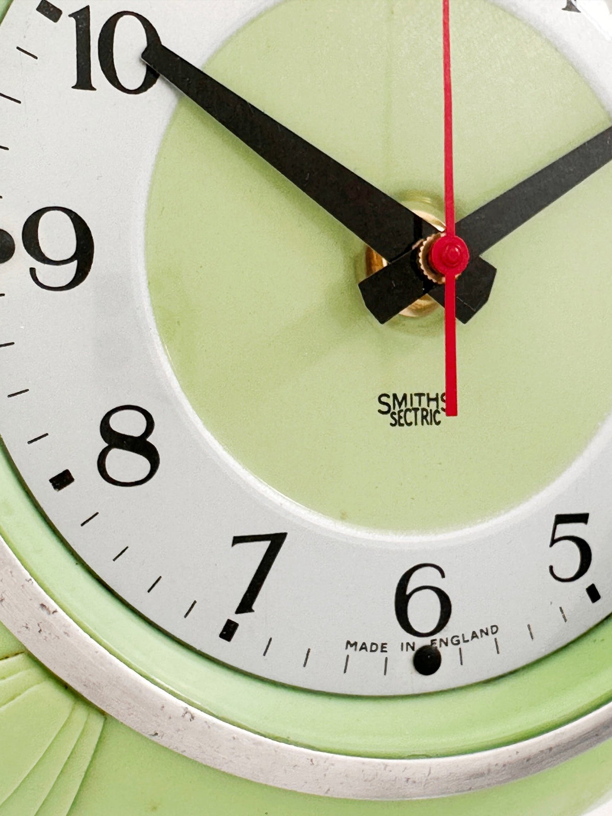 Vintage Green Bakelite Smiths Sectric Kitchen Wall Clock | Adelaide Clocks
