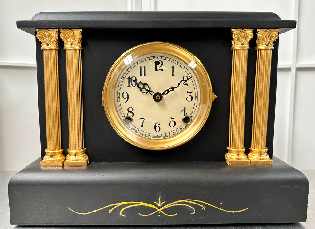 Antique Sessions Battery Mantel Clock | Adelaide Clocks