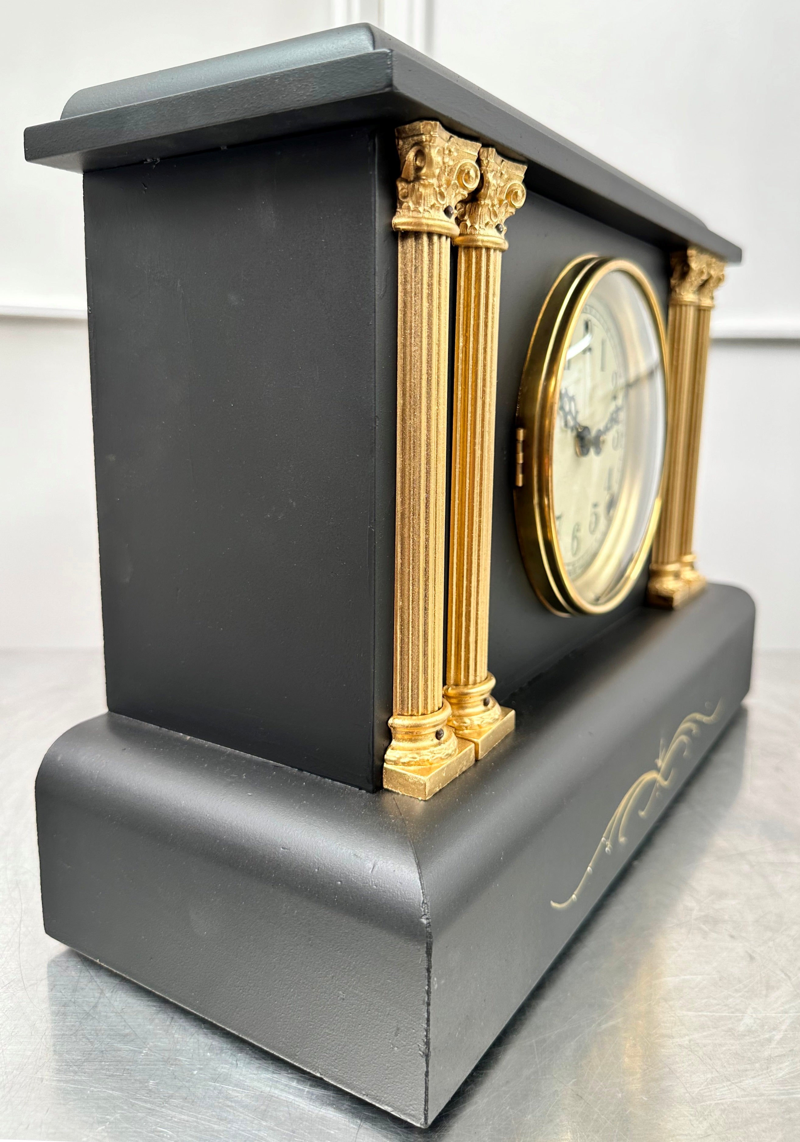 Antique Sessions Battery Mantel Clock | Adelaide Clocks