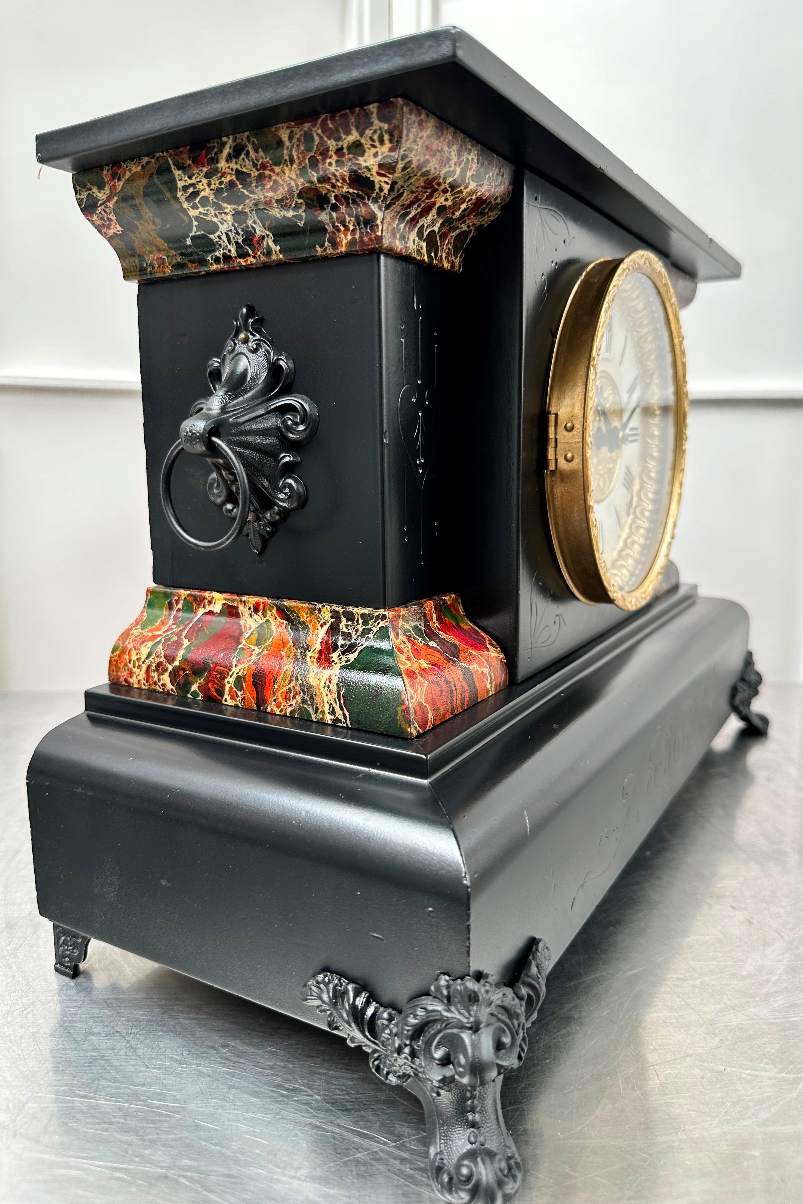 Antique Sessions Bell Chime Hammer on Coil Strike Mantel Clock | Adelaide Clocks