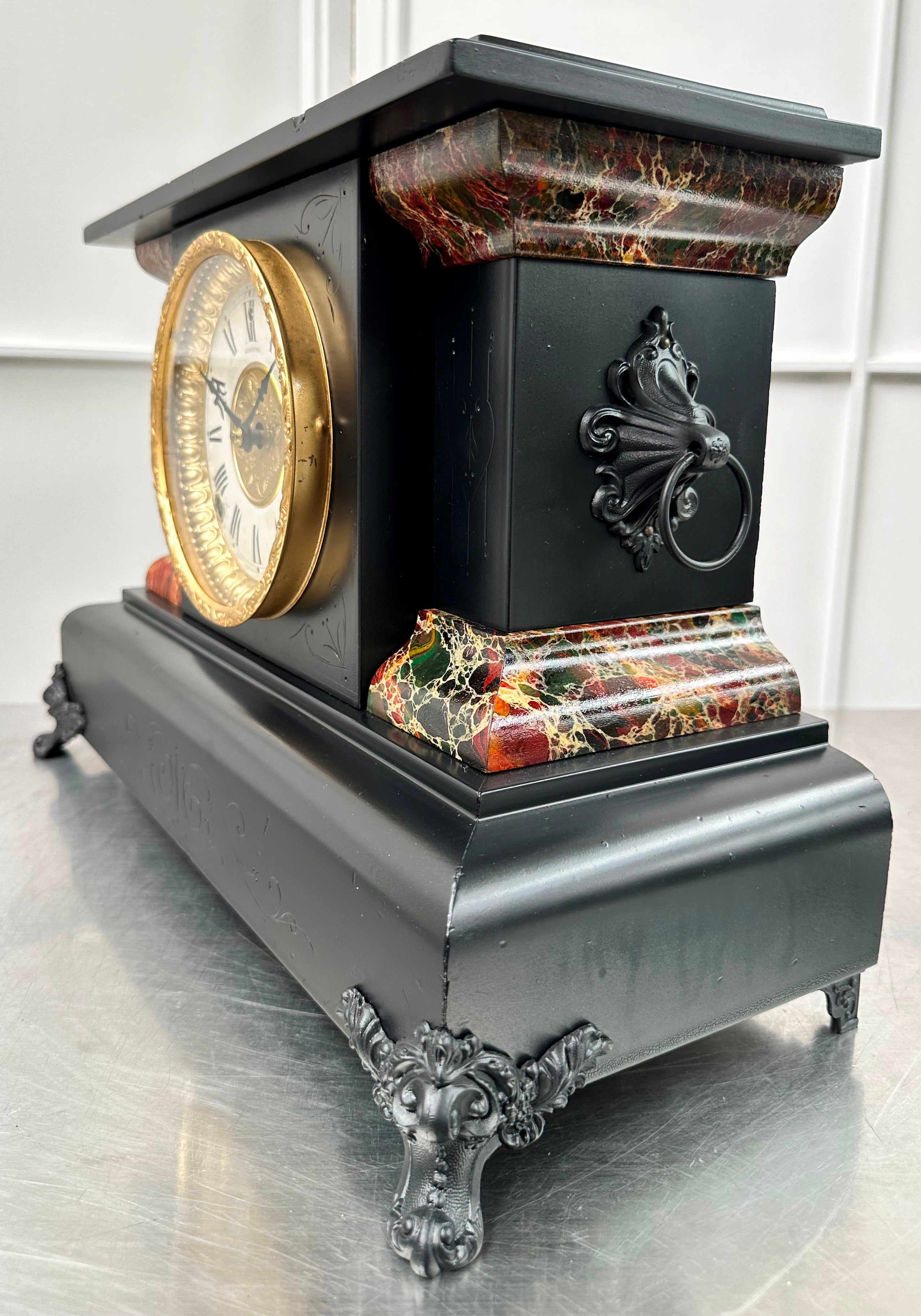Antique Sessions Bell Chime Hammer on Coil Strike Mantel Clock | Adelaide Clocks