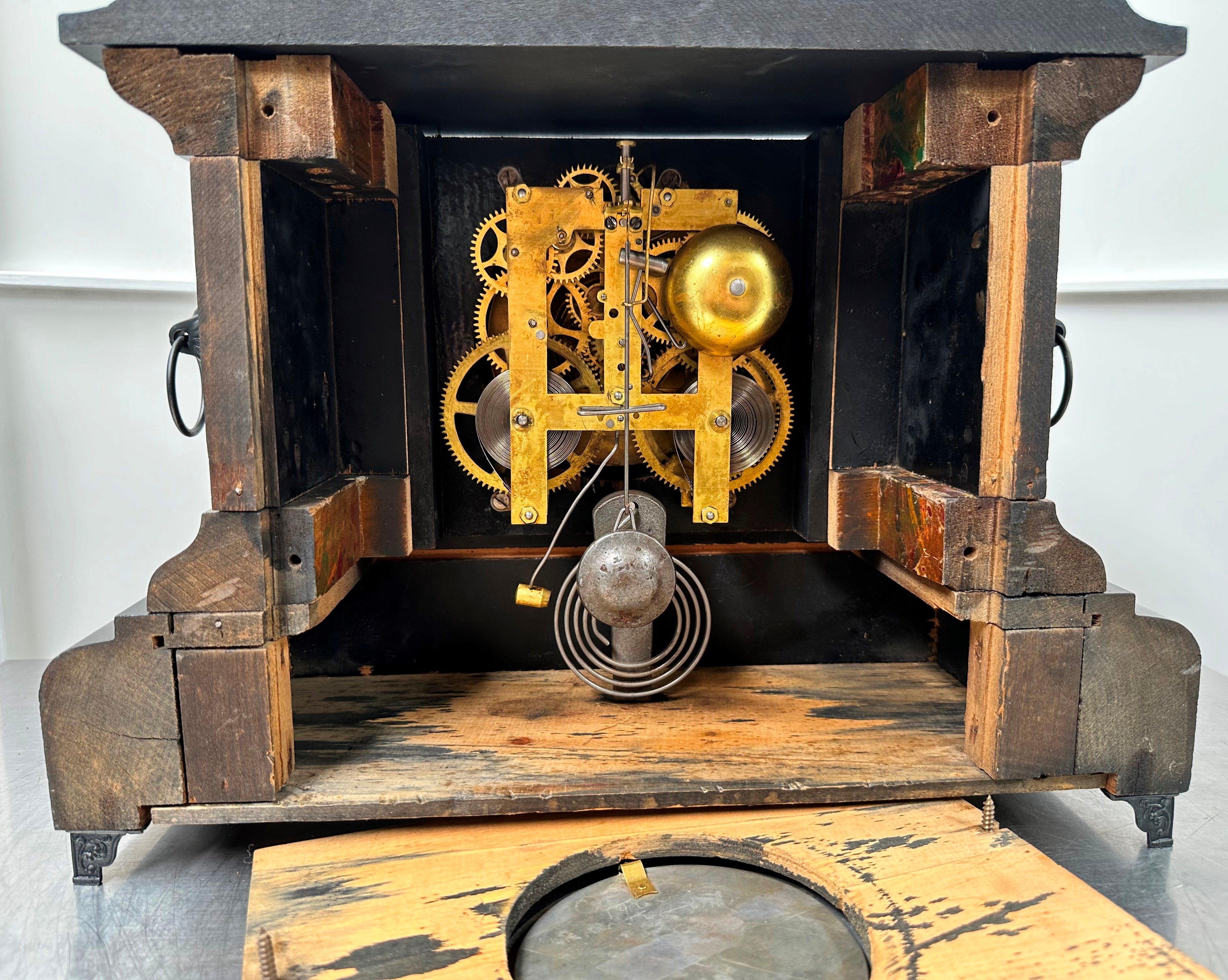 Antique Sessions Bell Chime Hammer on Coil Strike Mantel Clock | Adelaide Clocks