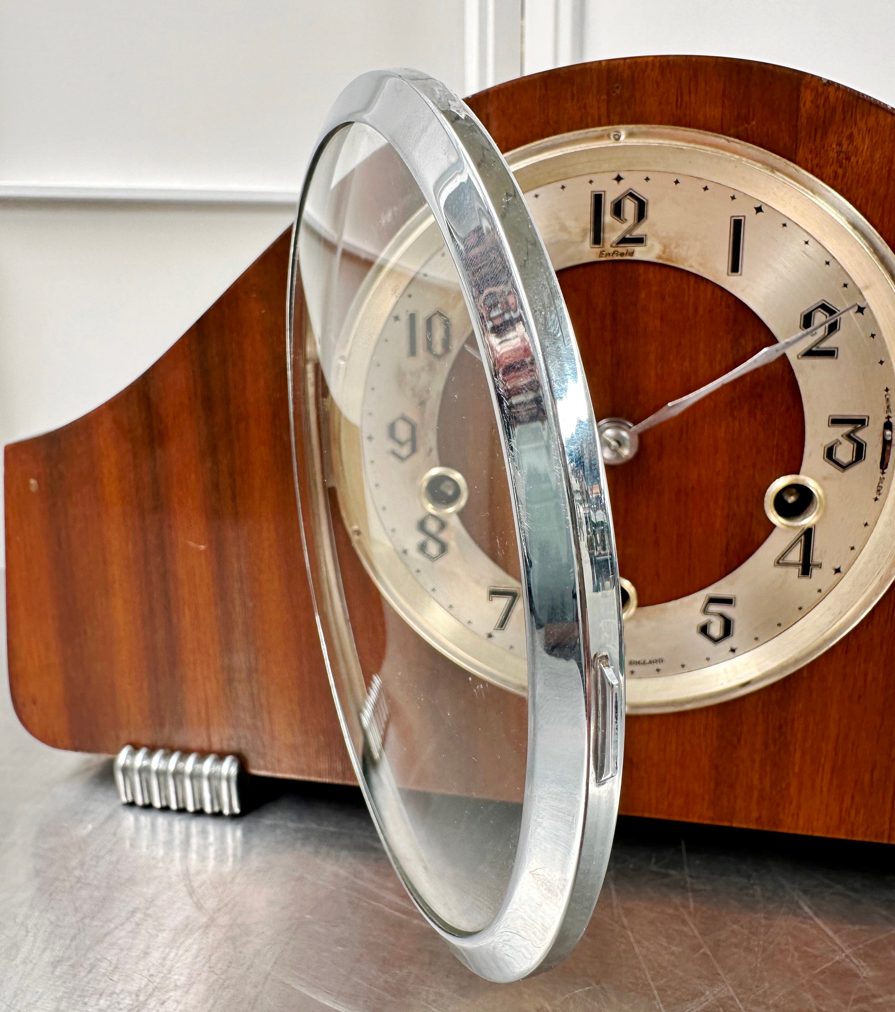 Vintage Art Deco Enfield Hammer Strike Pendulum Mantel Clock | Adelaide Clocks