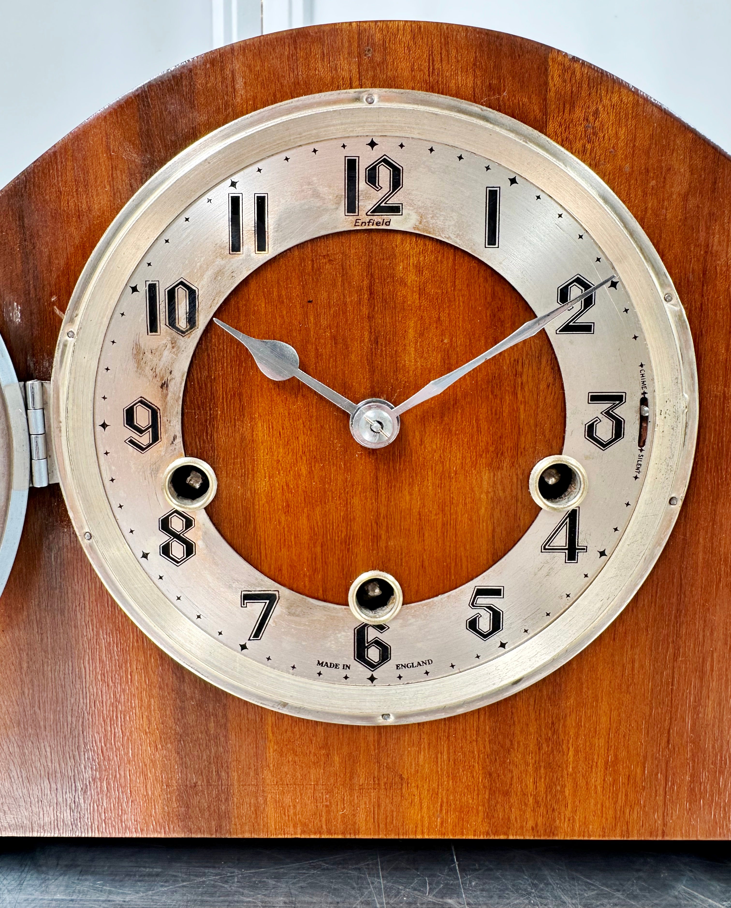 Vintage Art Deco Enfield Hammer Strike Pendulum Mantel Clock | Adelaide Clocks